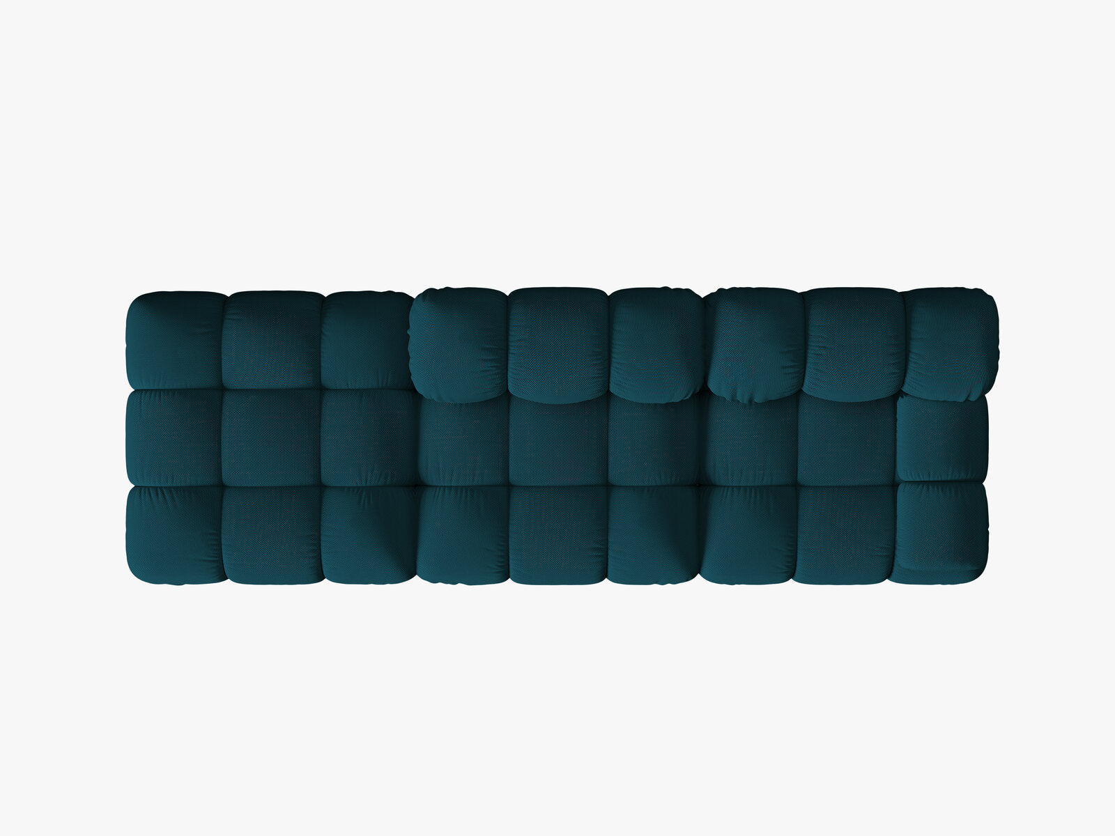 Micadoni Modulares Sofa Bellis 4-Sitzer Links 3D-Stoff Sonic Marineblau