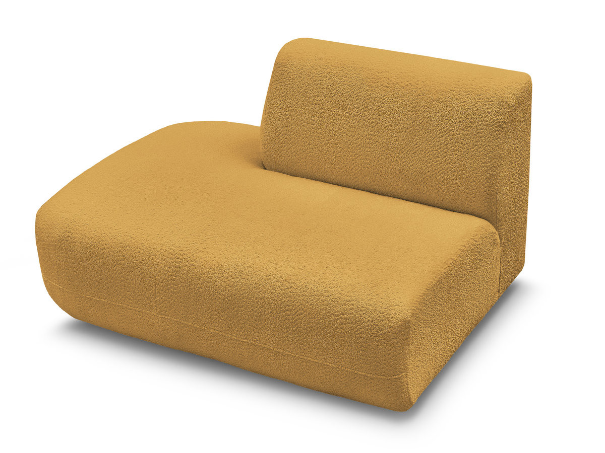 Bobochic Anda Sofamodul 2-Sitzer Chenille Gelb Ecke links