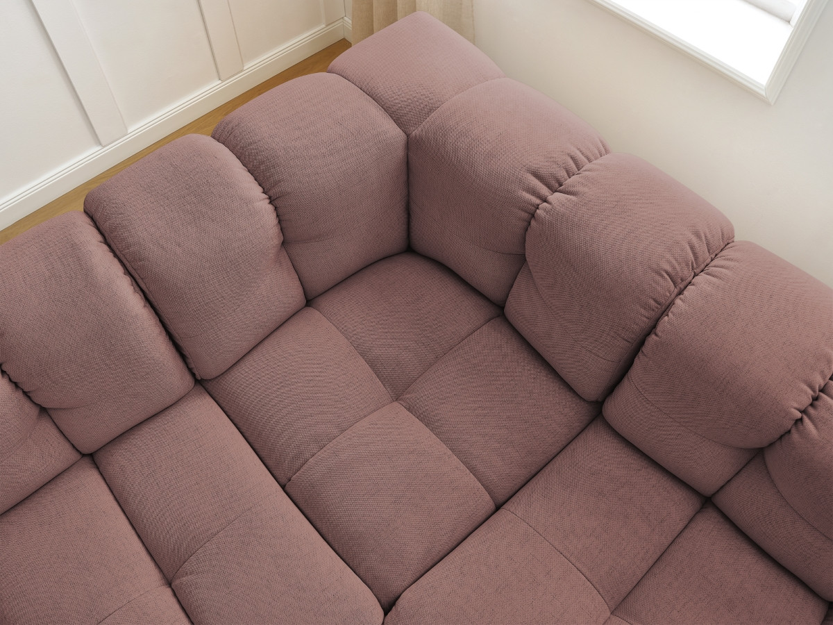 Bobochic Cloud Ecksofa 268 × 184 cm Stoff Rosa