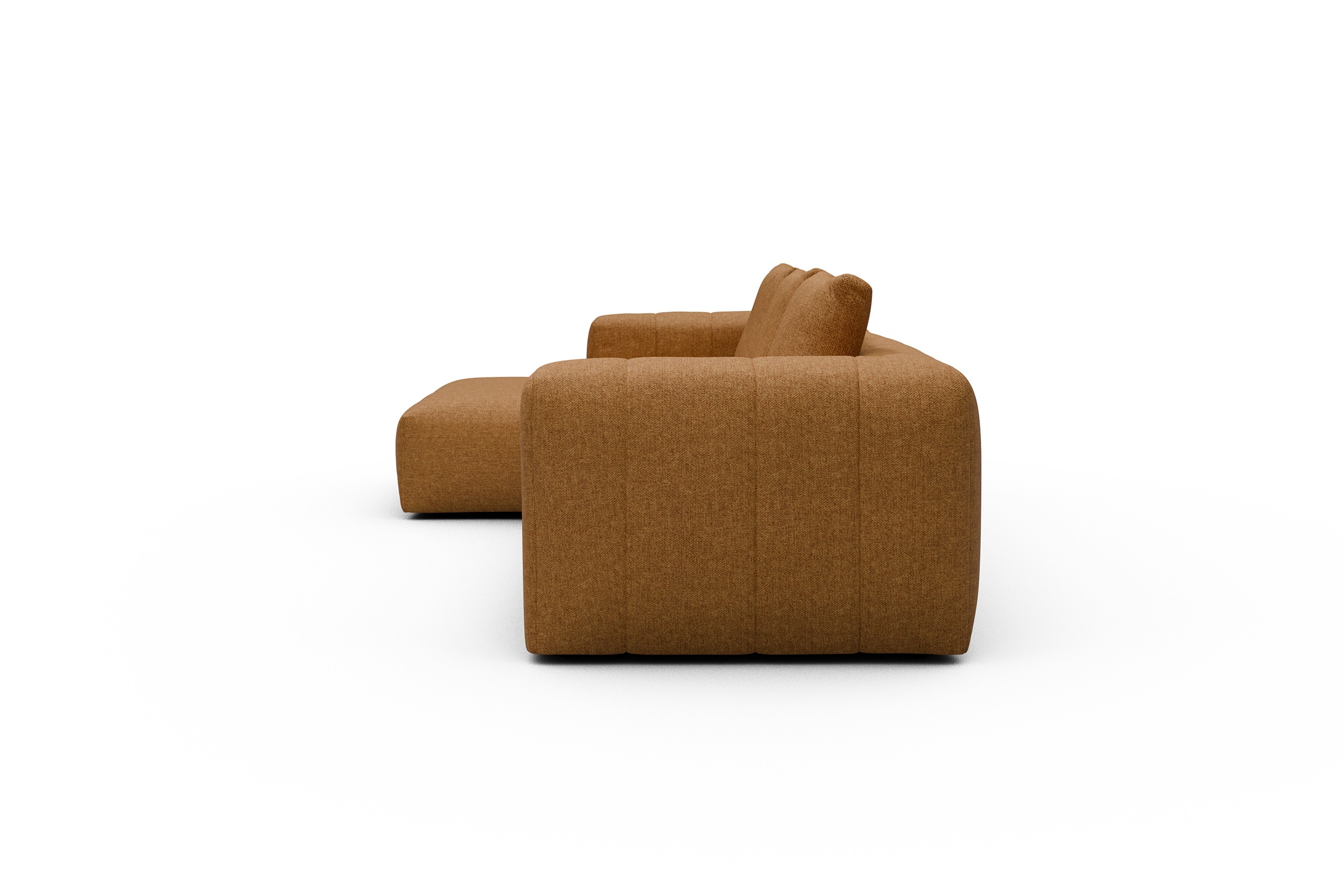 Ecksofa Hugo 2,5-Sitzer Armlehne rechts mit Chaiselongue Sama-Cur