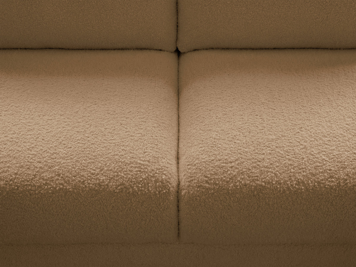 Bobochic Kenan Schlafsofa 3-Sitzer Bouclé-Stoff Gelb, Liegefläche 160 × 196 cm