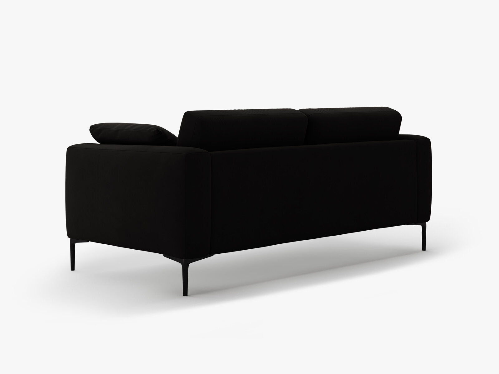 Micadoni Sofa Bemy 3-Sitzer Samt Schwarz