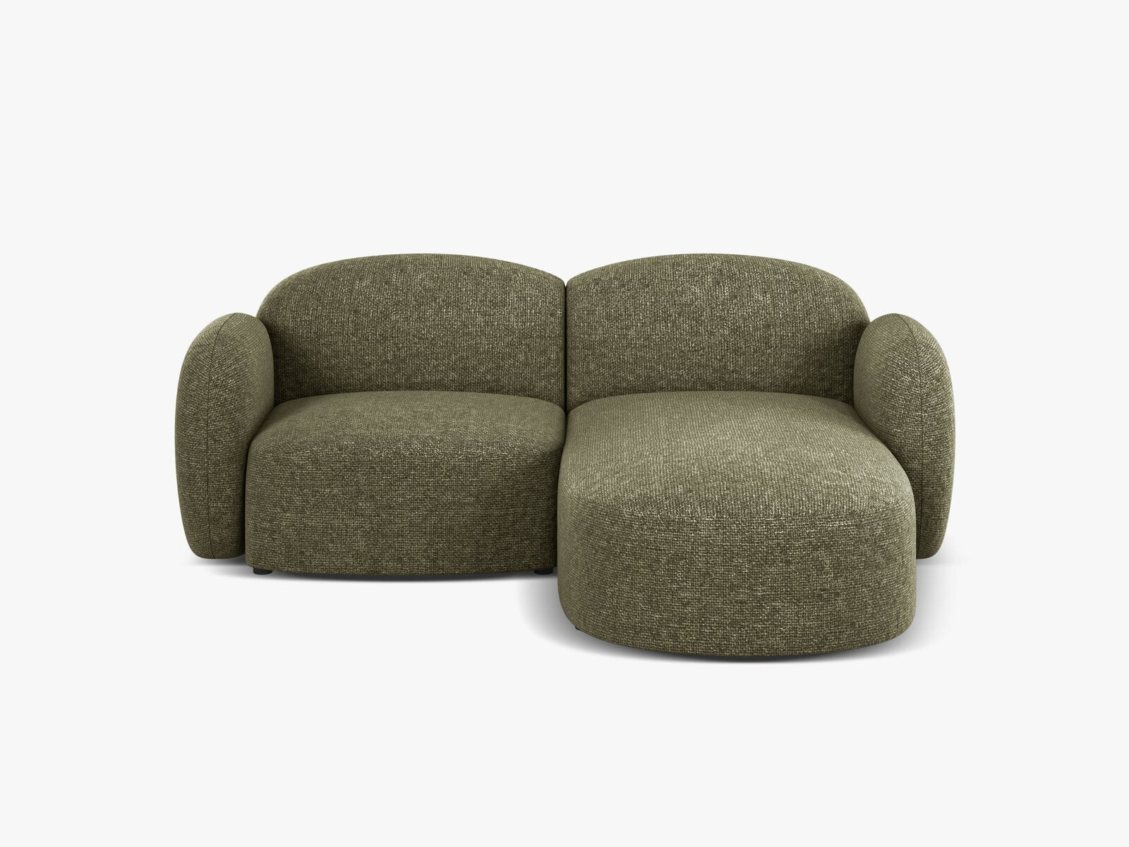 Micadoni Ecksofa Blair 3-Sitzer Rechts Chenille Eden Grün