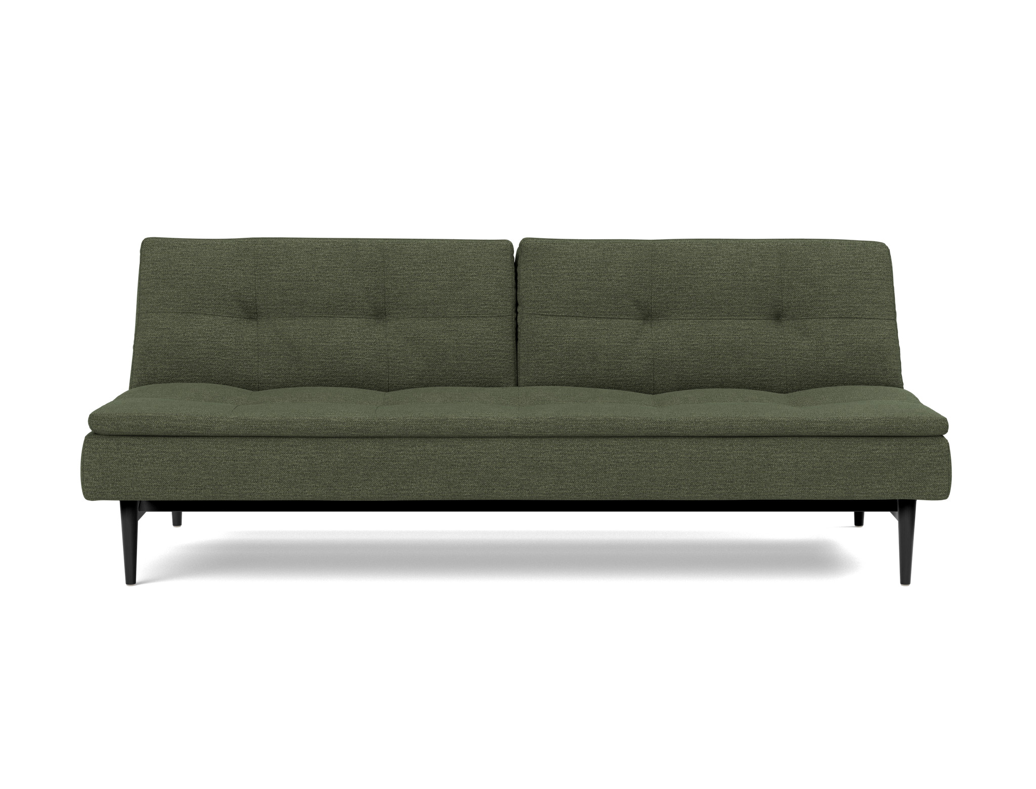 Schlafsofa Dublexo Strukturierter Stoff Taura 353-Forest Beine Styletto Eiche schwarz