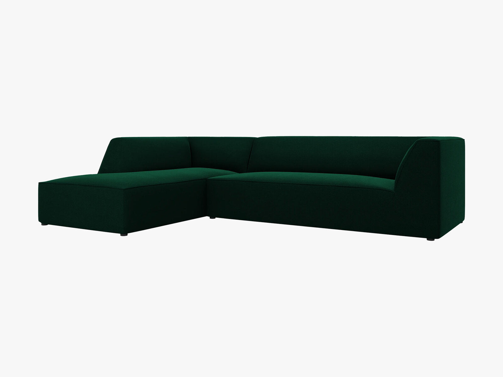 Micadoni 4-Sitzer Modular Sofa Ruby Links Samt Salvador Flaschengrün