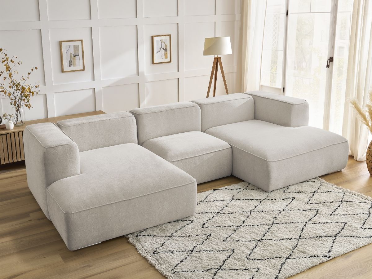 Bobochic Zephyr Wohnlandschaft Strukturstoff Beige