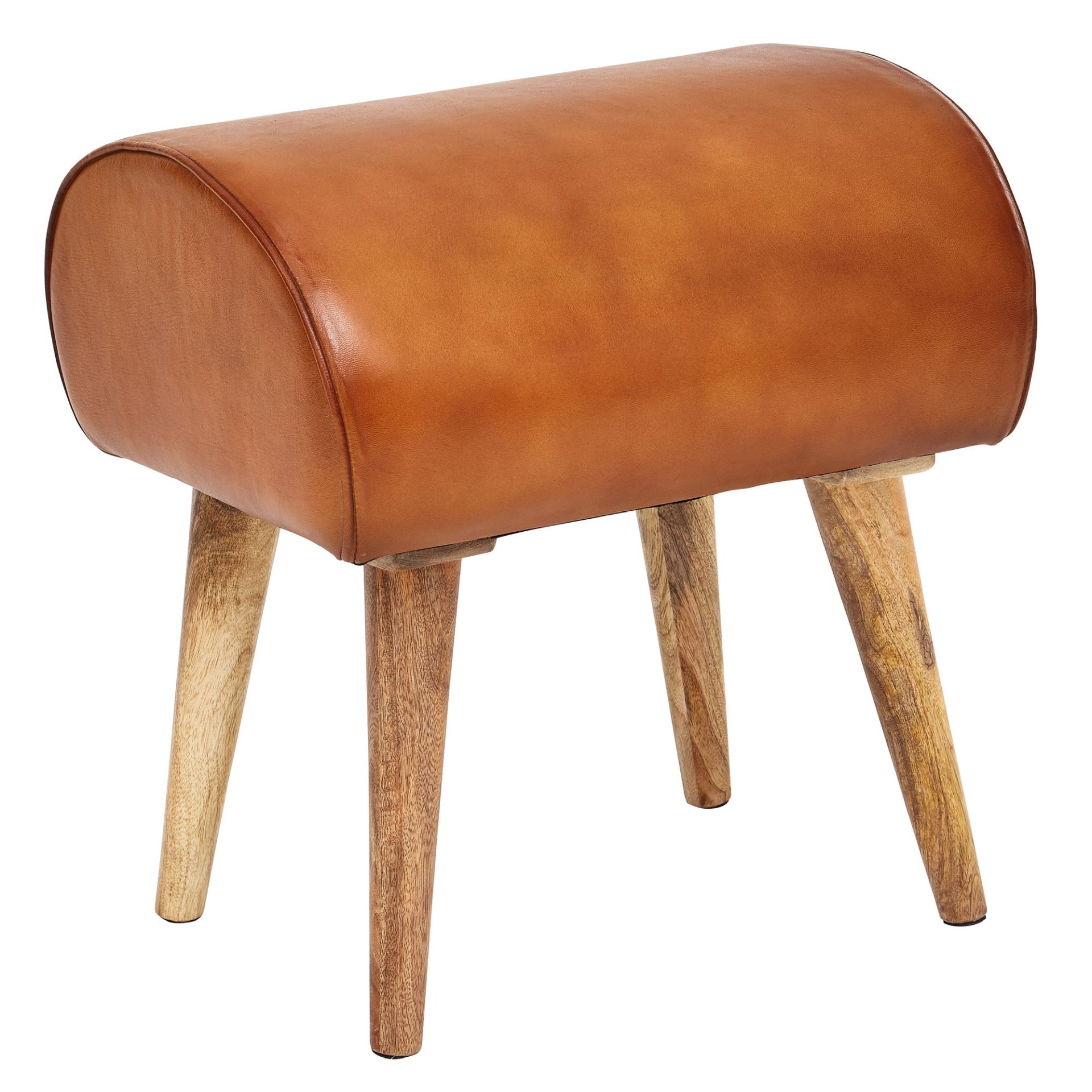Sitzhocker Thorso Echtleder Braun 45 × 40 × 53 cm