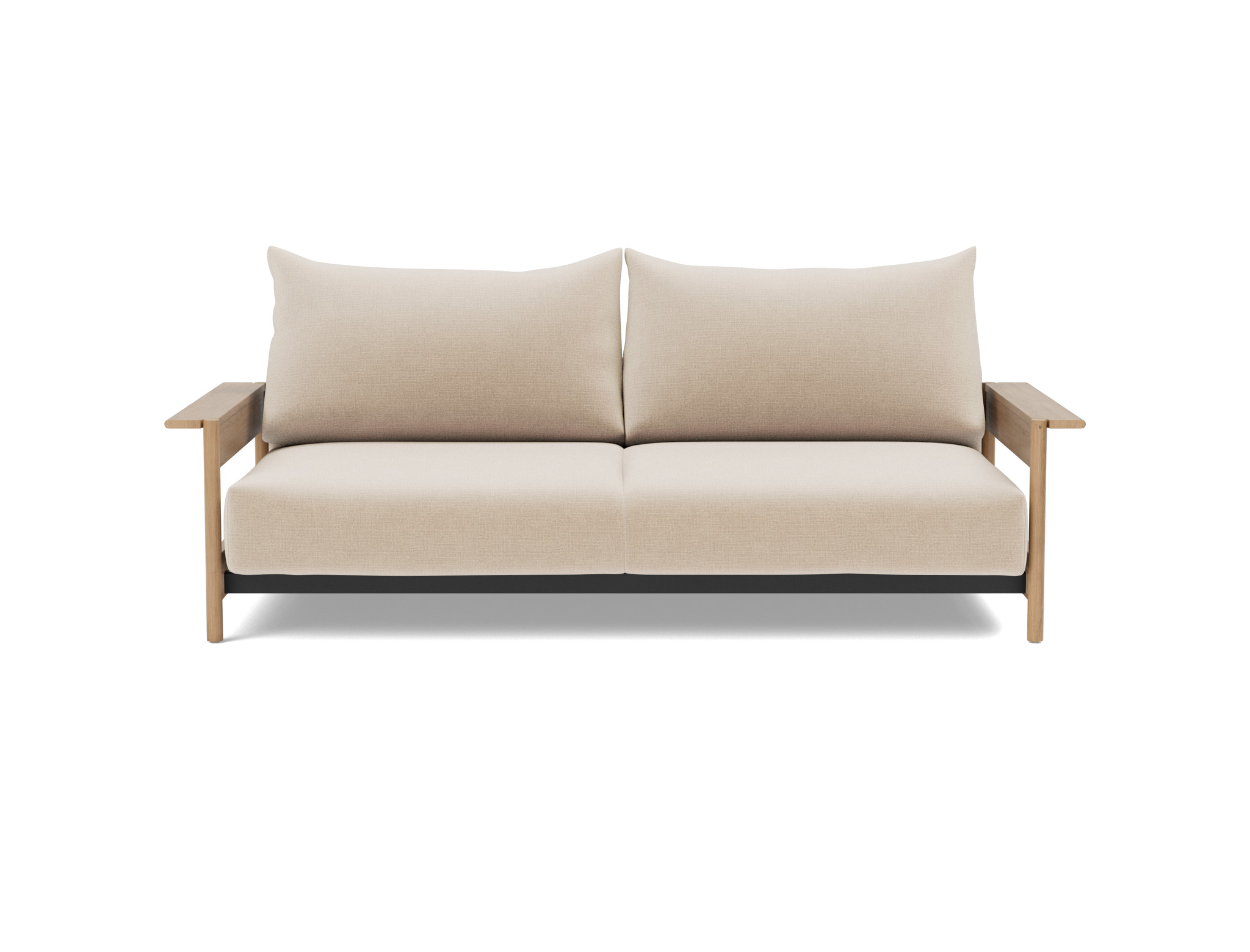 Schlafsofa Malloy Wood Chenille Esina 410-Almond-Beige