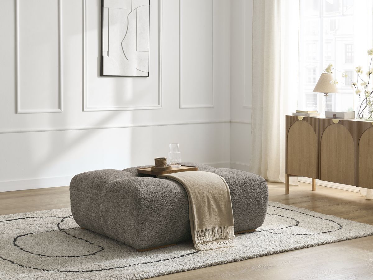 Bobochic Anakin Pouf Bouclé-Stoff Braun