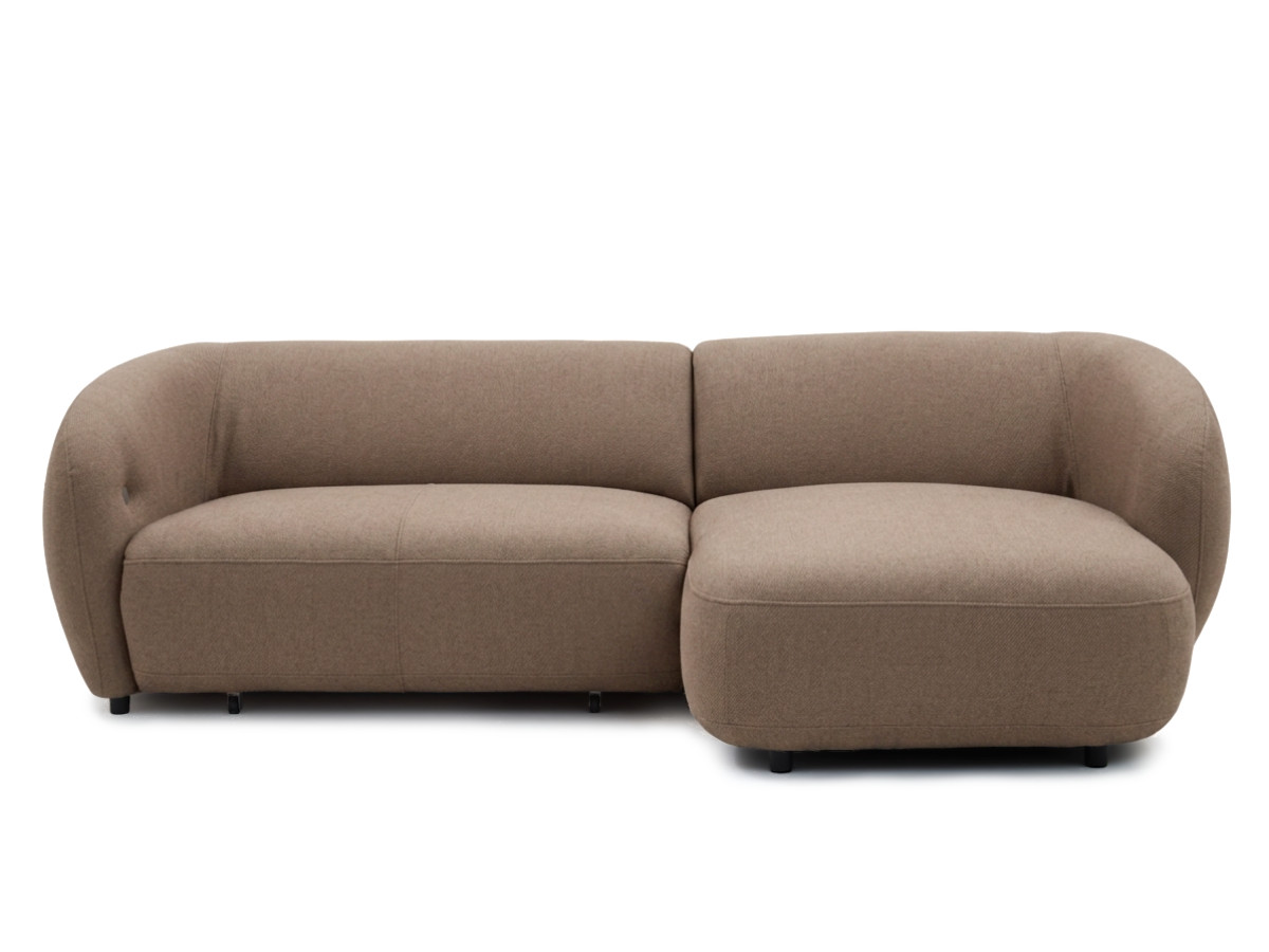 Bobochic Halo Ecksofa mit Schlaffunktion Stoff Taupe Ecke rechts