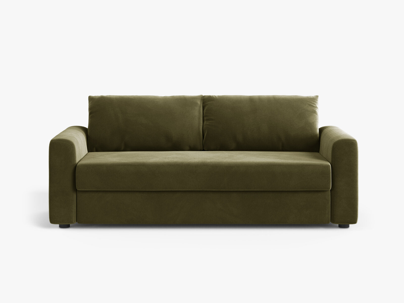Micadoni Sofa mit Schlaffunktion David 3-Sitzer Samt Salvador Grün