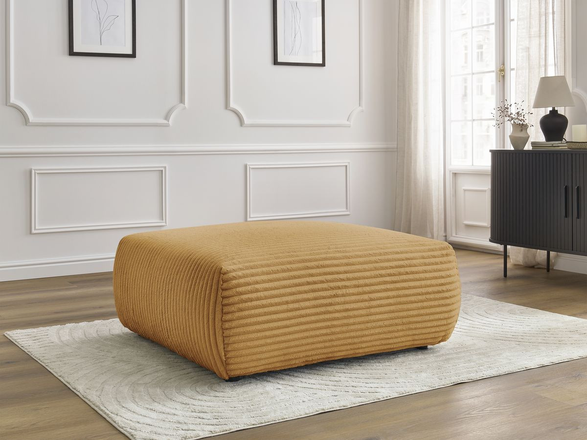 Bobochic Lucien Pouf Breitcord weich Gelb