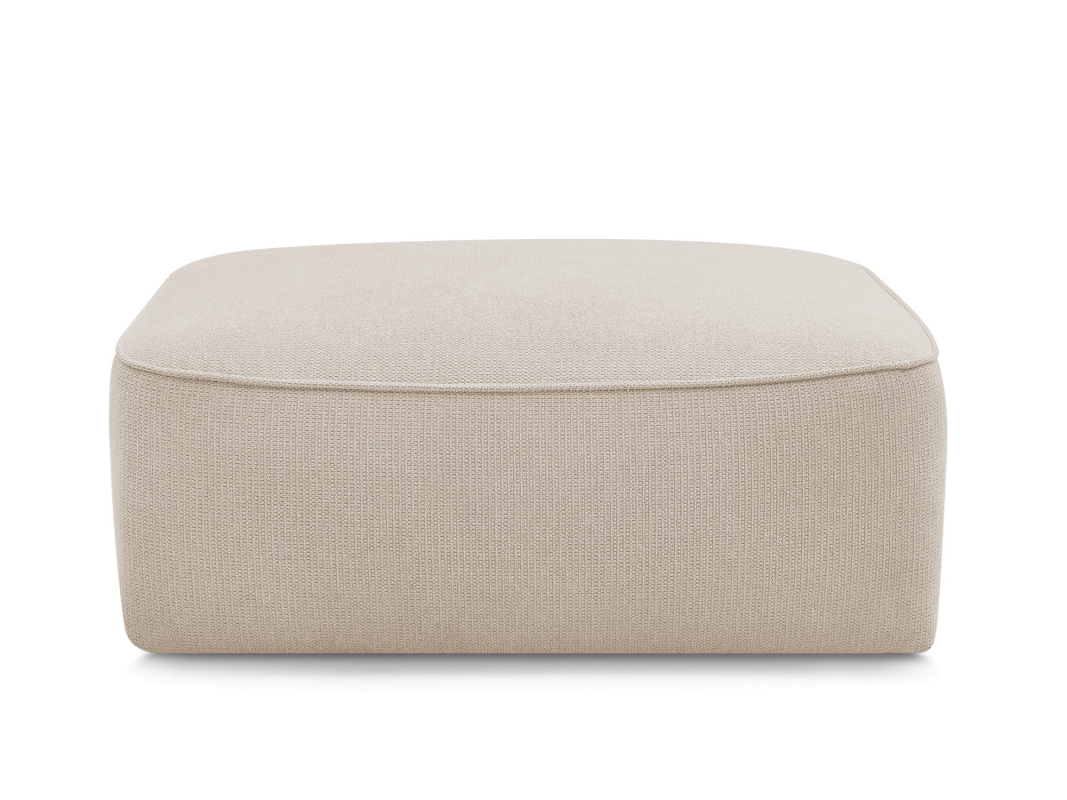 Bobochic Leopold Pouf Melange-Stoff Beige