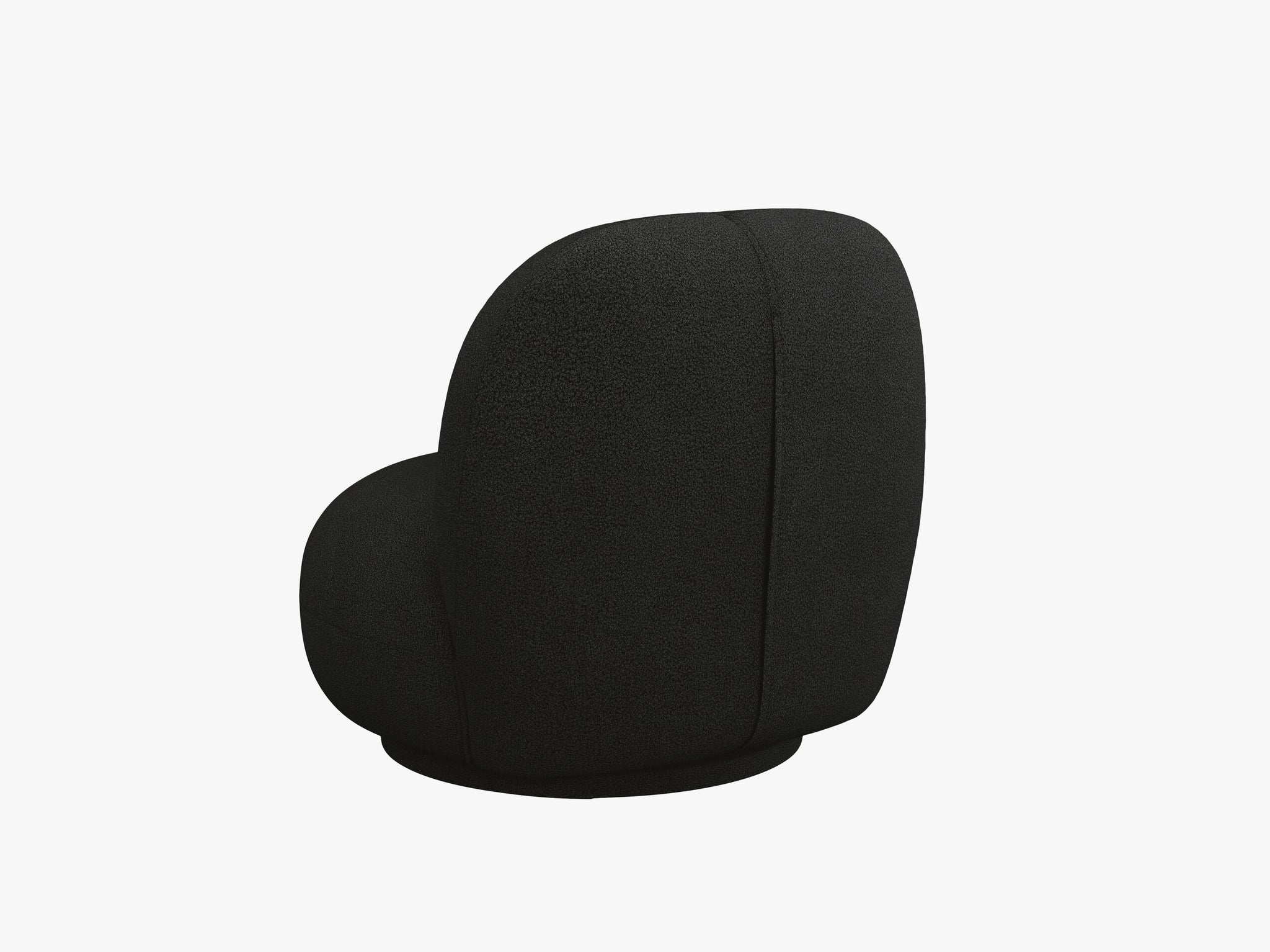 Micadoni Drehbarer Sessel Chuck Boucle Schwarz