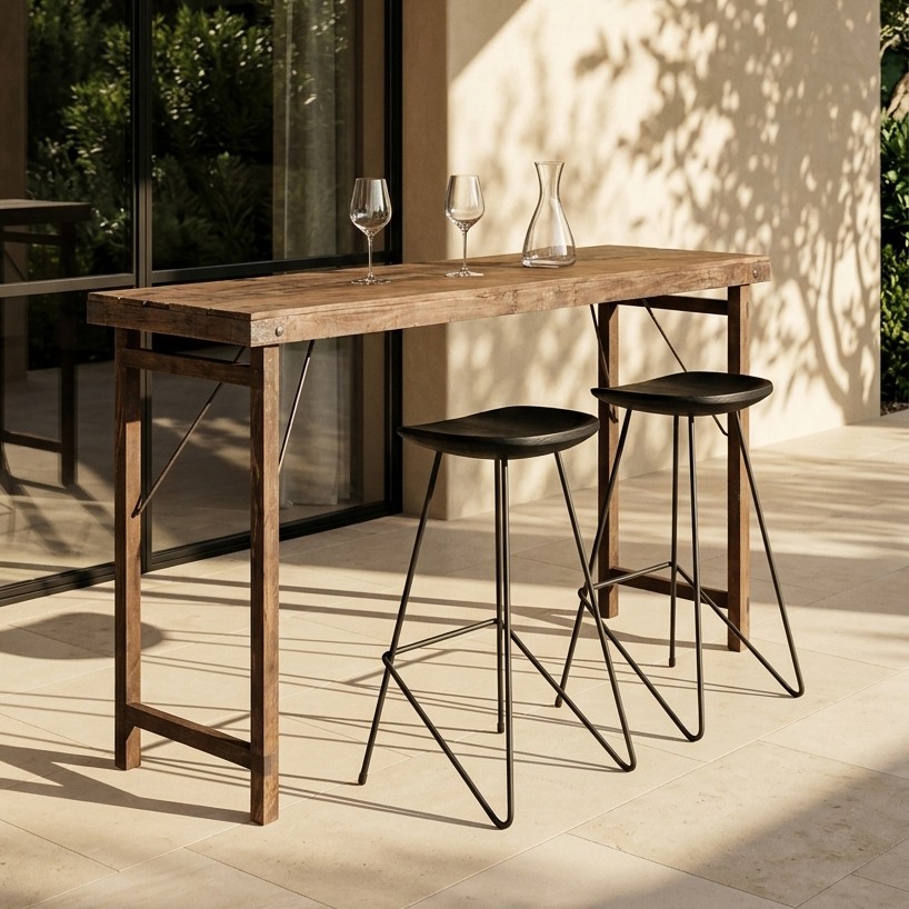 Raw Materials Klapptisch Vintage Recyclingholz Braun