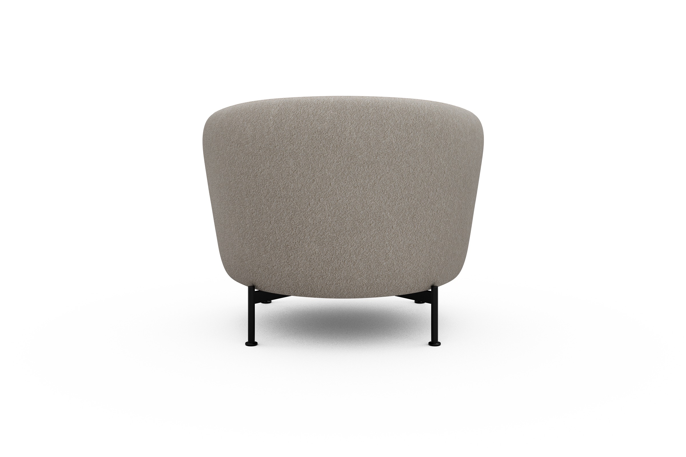 Sessel Ronda X-Metallgestell Schwarz Aivi-Lace-Beige