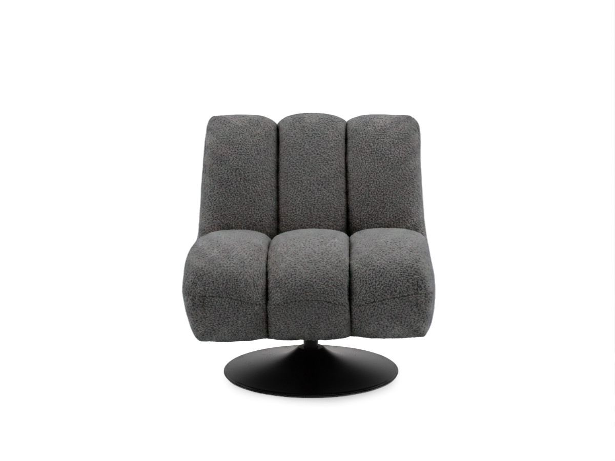 Bobochic Janissaire Sessel 79 × 89 cm Bouclé-Stoff Dunkelgrau
