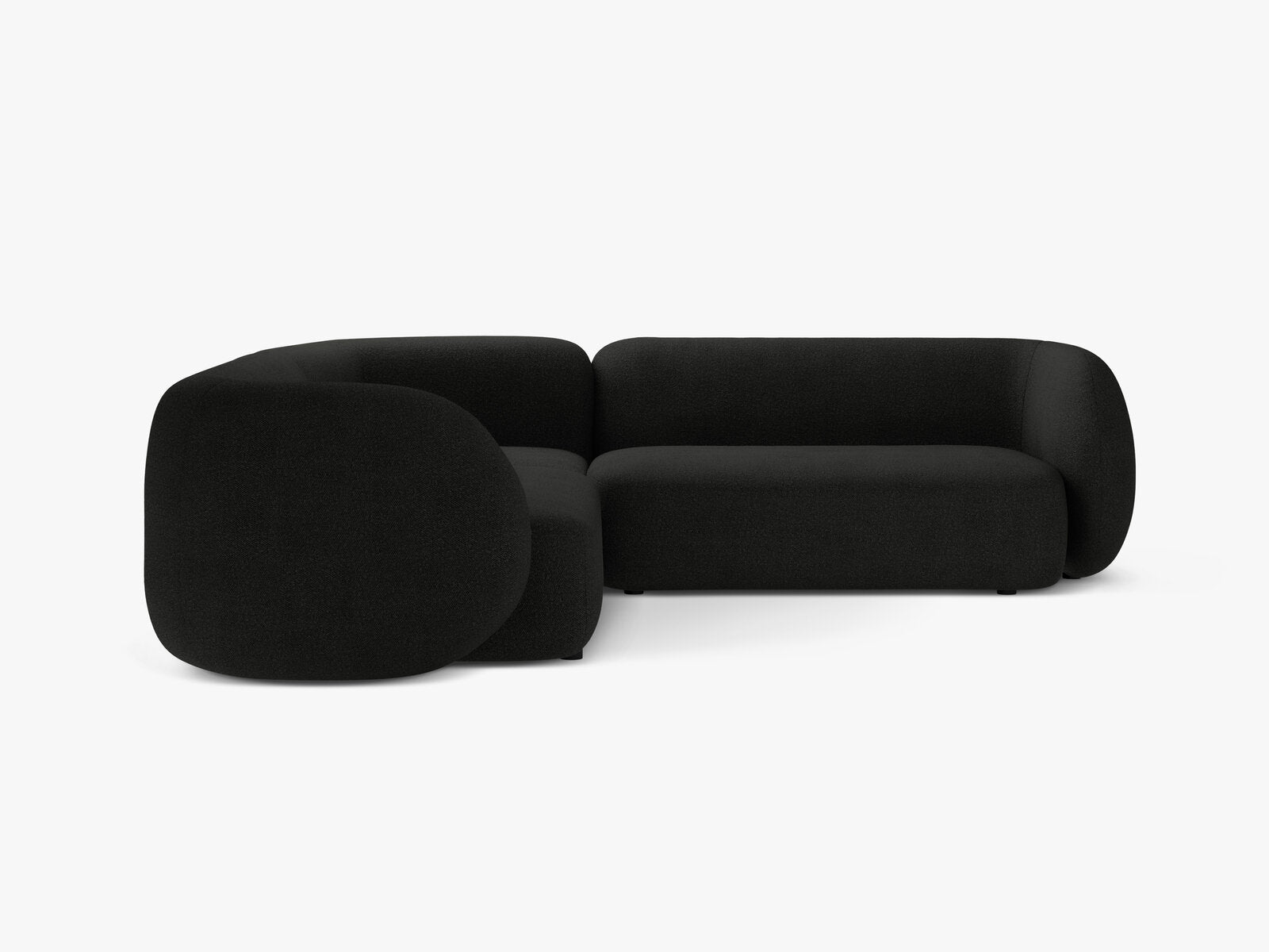 Micadoni Ecksofa Kate 5-Sitzer Boucle Schwarz