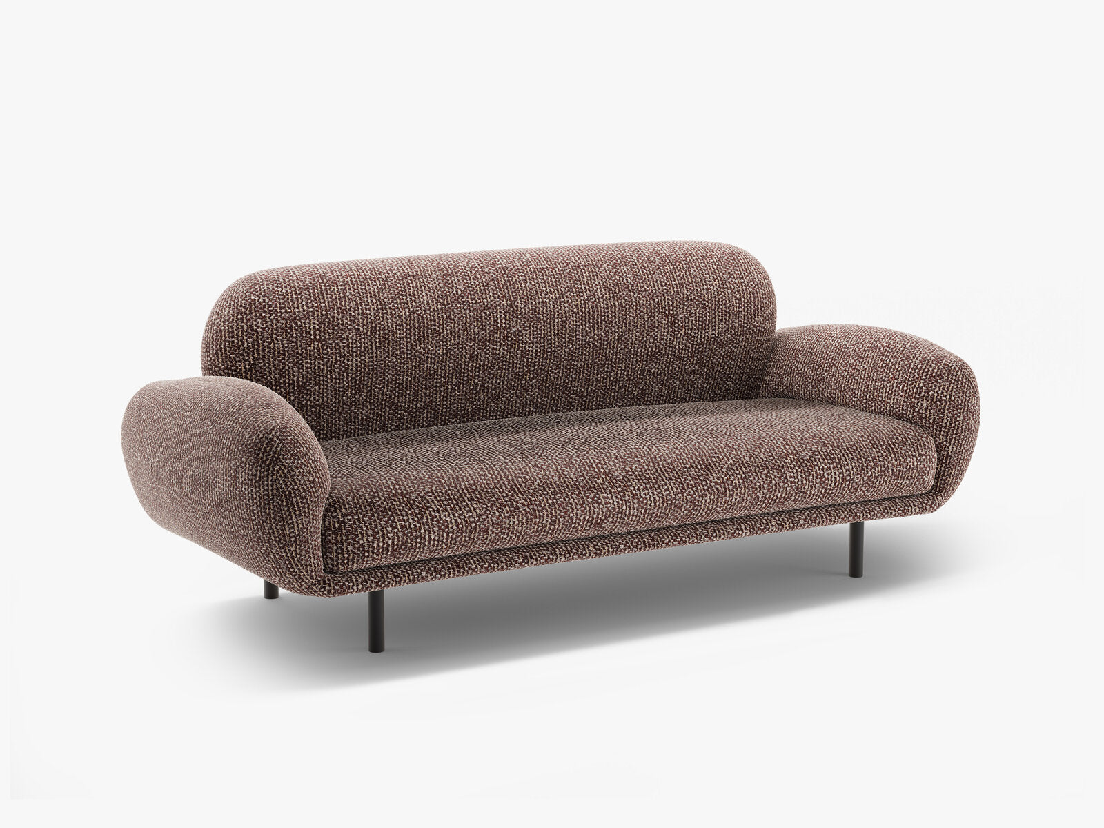 Micadoni Sofa Poppy 2-Sitzer große Version Chenille Silencio Braun