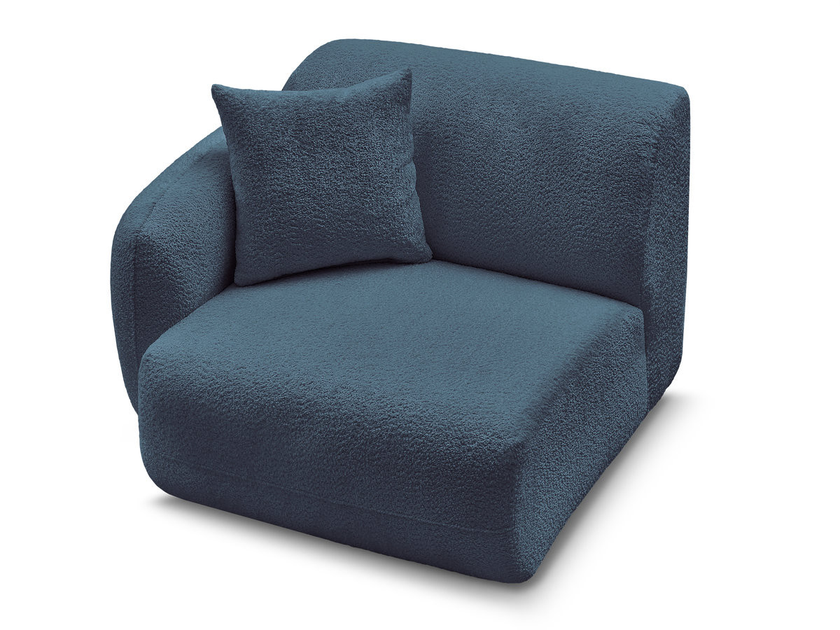 Bobochic Anda Sofamodul 1-Sitzer 104 × 103 cm Chenille Hellblau Ecke links