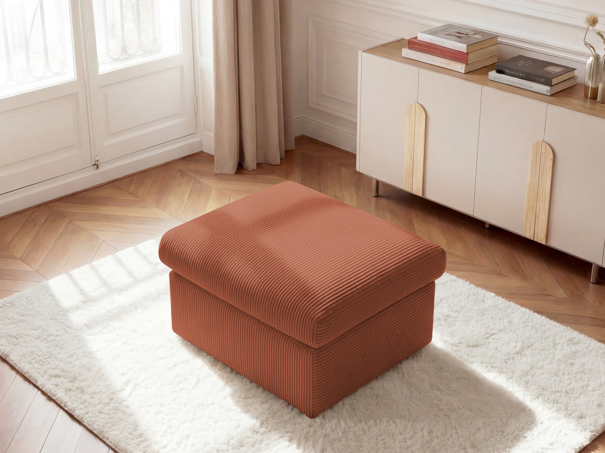 Bobochic Enore Pouf Cordsamt Orange