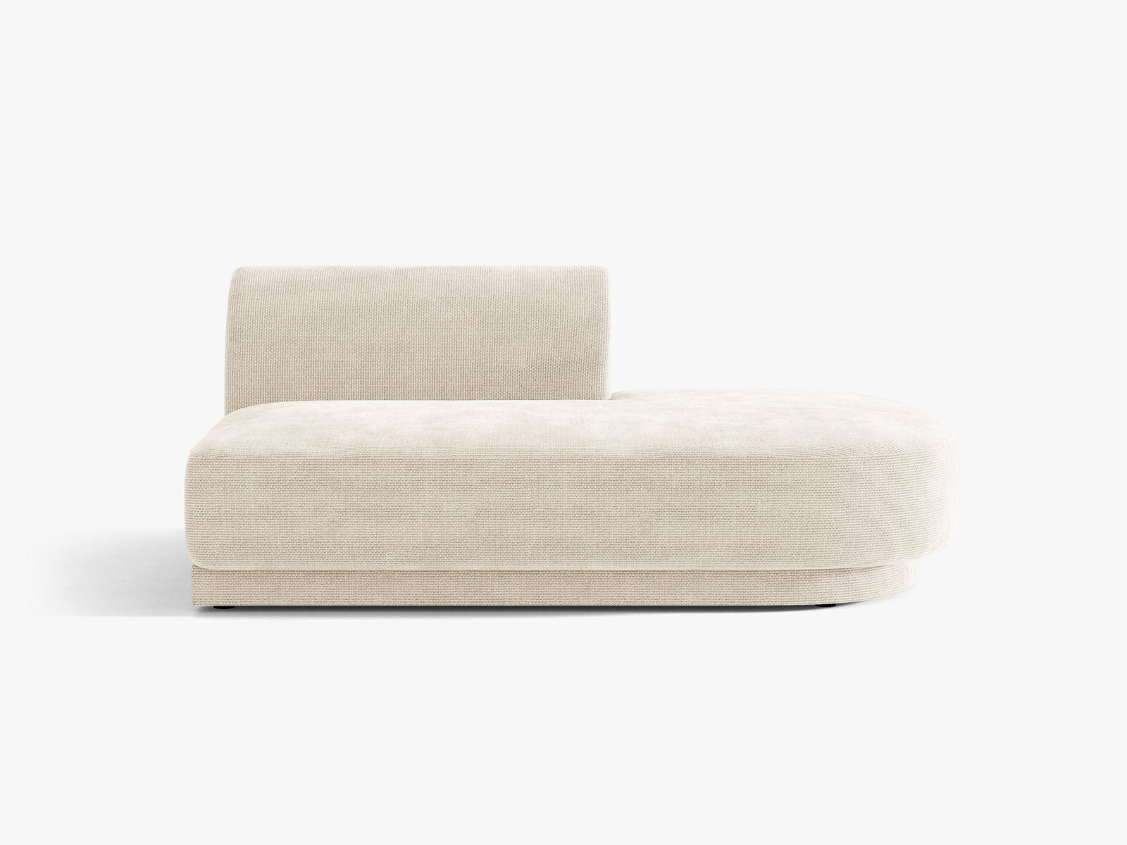 Micadoni 2-Sitzer Sitzmodul offen Miley Rechts Chenille Eden Elfenbein