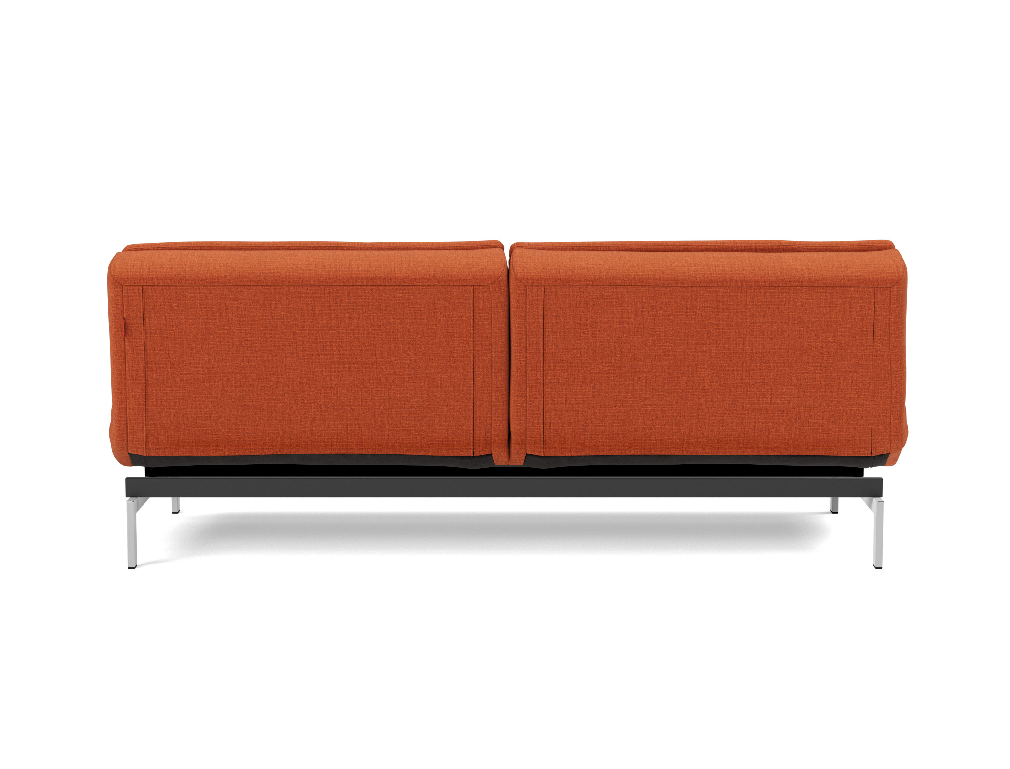 Schlafsofa Dublexo Chenille Esina 412-Rust-Orange Beine Chrom