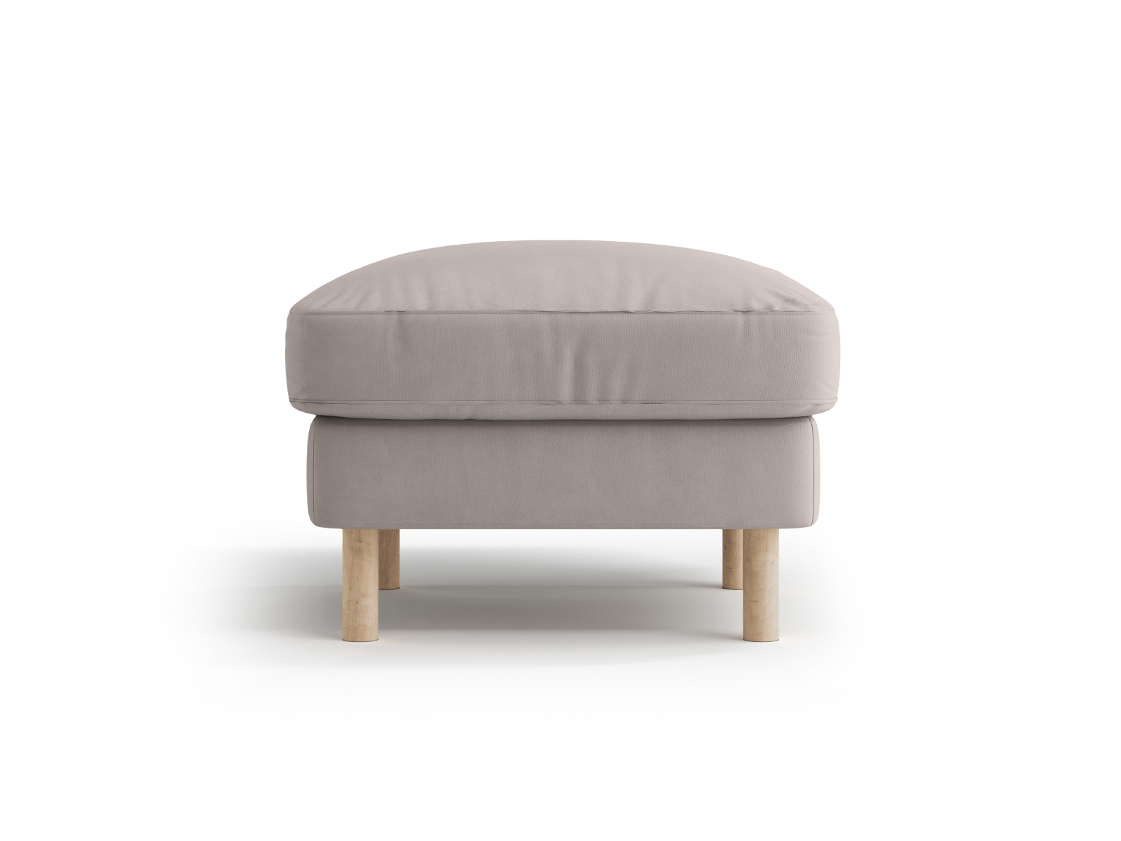 Micadoni Hocker Eden 1-Sitzer Samt Warmes Grau