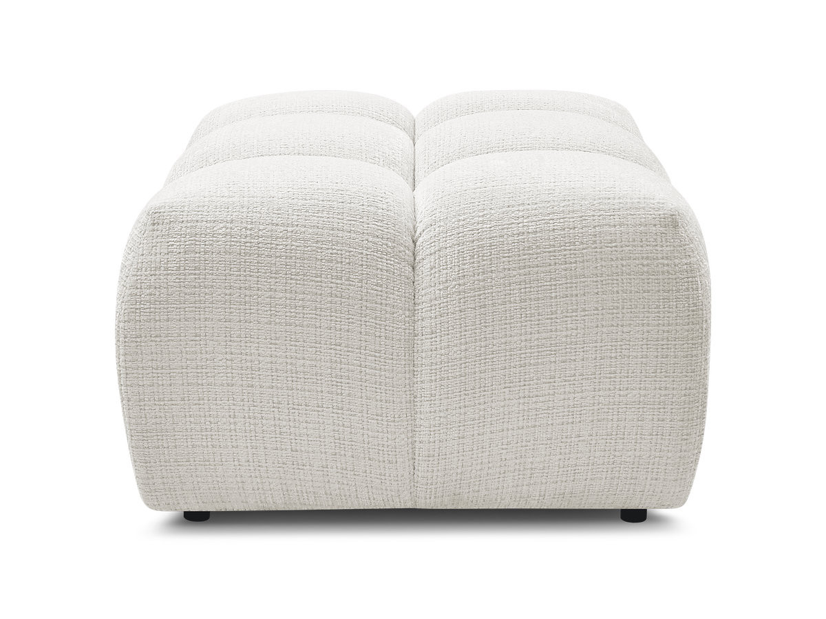 Bobochic Melisse Pouf Strukturstoff Weiß