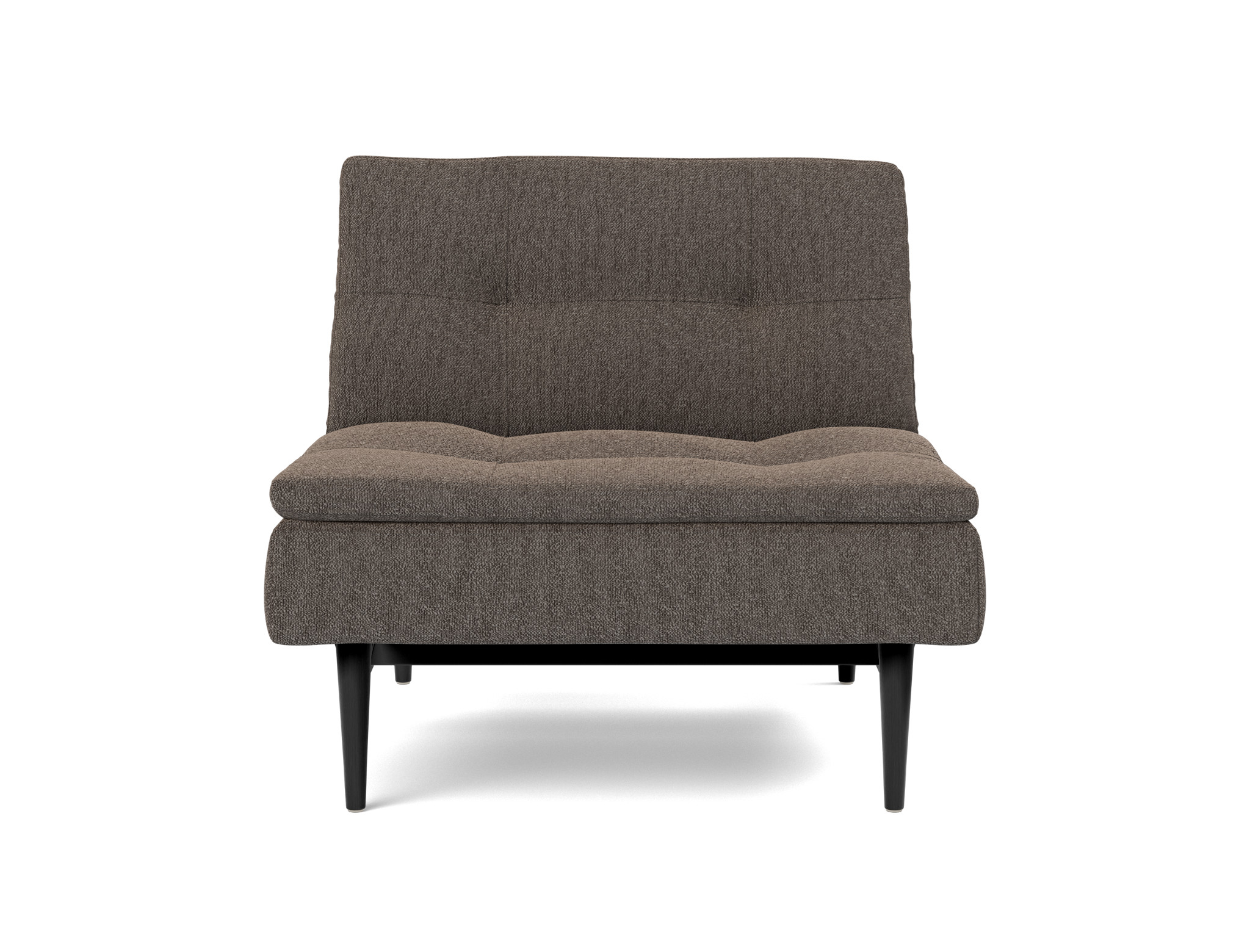 Sessel Dublexo Boucle Skandi 530-Taupe Beine Styletto Eiche schwarz
