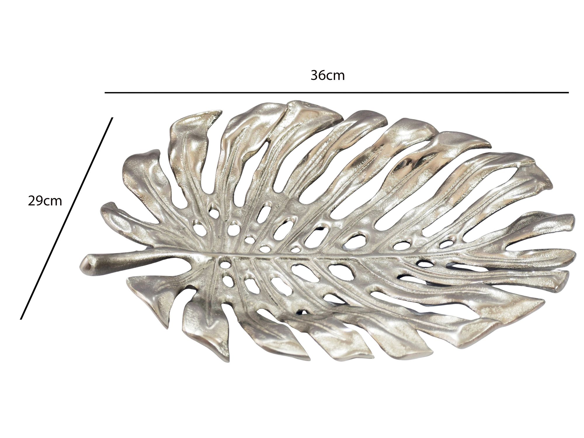 Dekoschale Skanland Aluminium Silber 36 × 29 × 4 cm