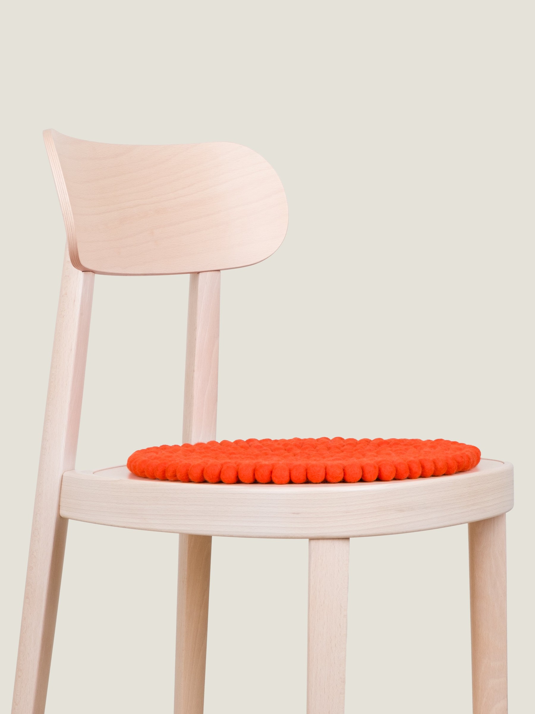 myfelt Mats Filzkugel-Sitzauflage Rotorange Ø 36 cm