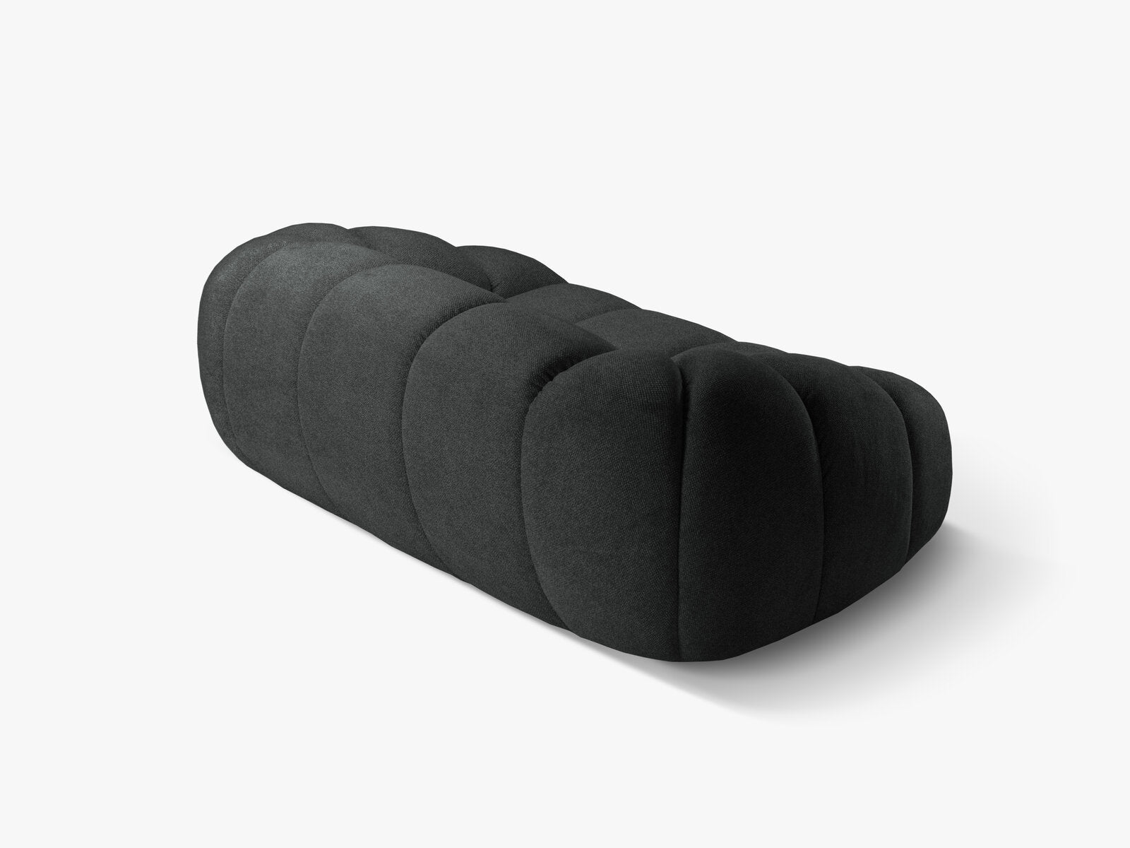 Micadoni Sofa Diana 2-Sitzer Strukturierter Samtstoff Anthrazit