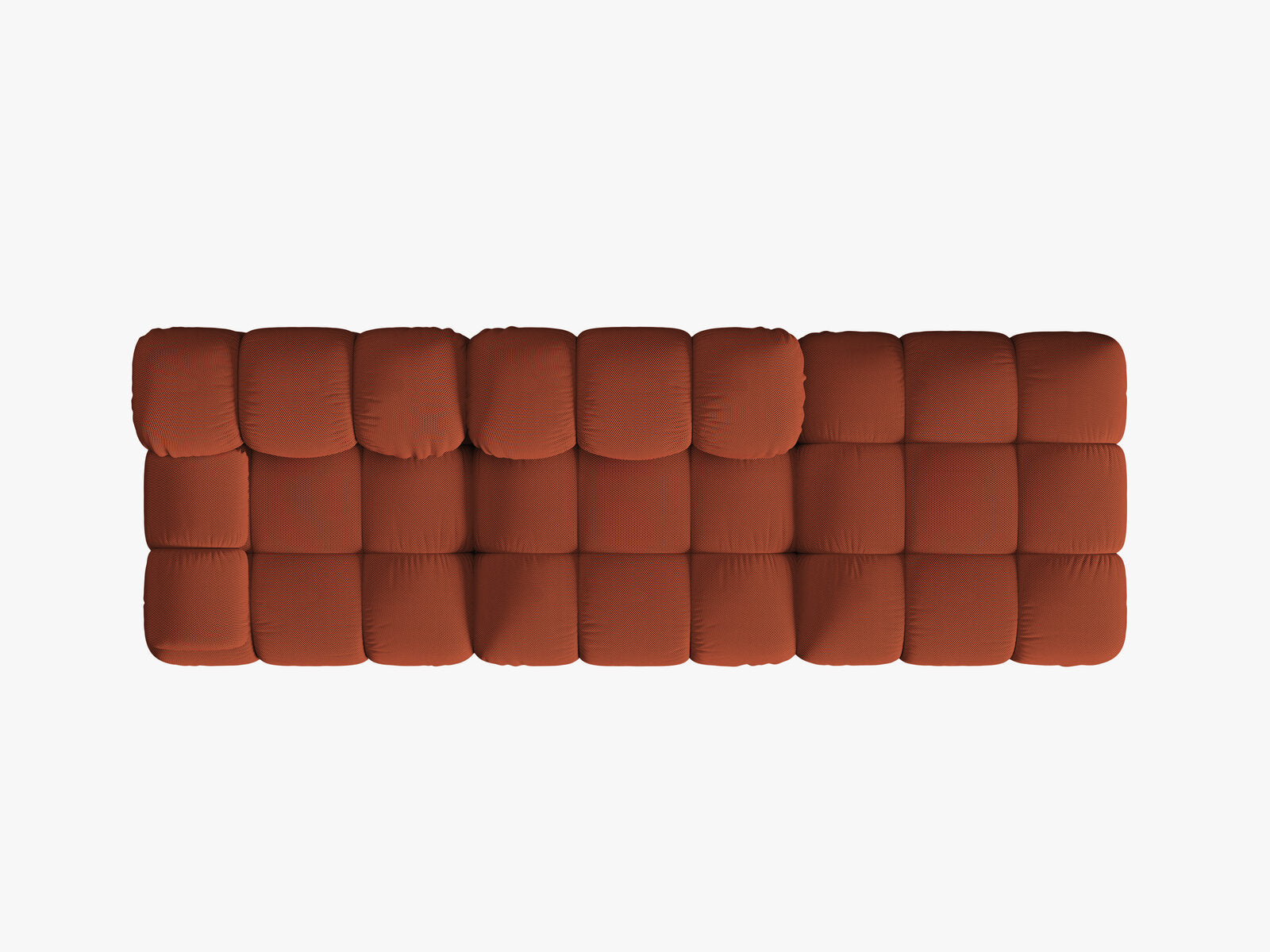 Micadoni Modulares Sofa Bellis 4-Sitzer Rechts 3D-Stoff Sonic Ziegel