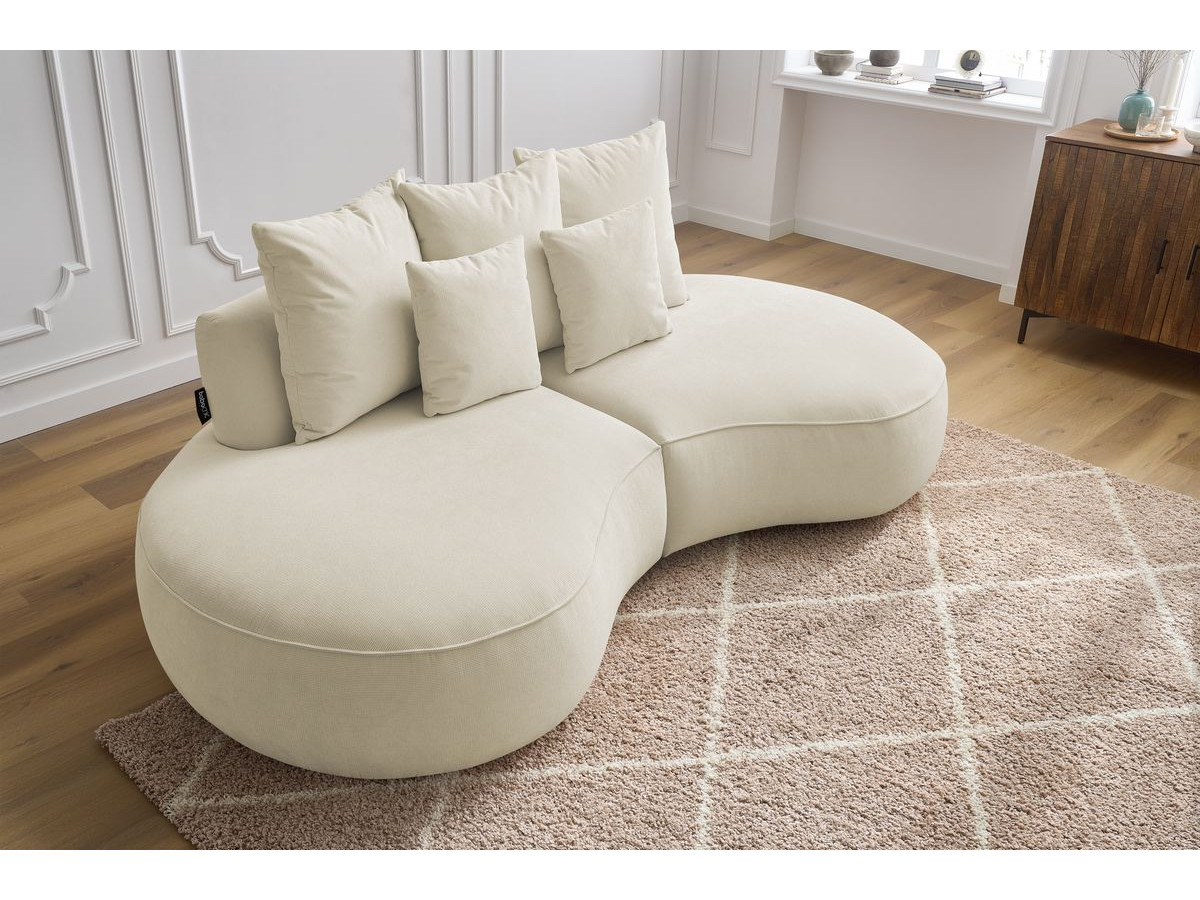 Bobochic Saint-germain Sofa 3-Sitzer Strukturstoff Beige