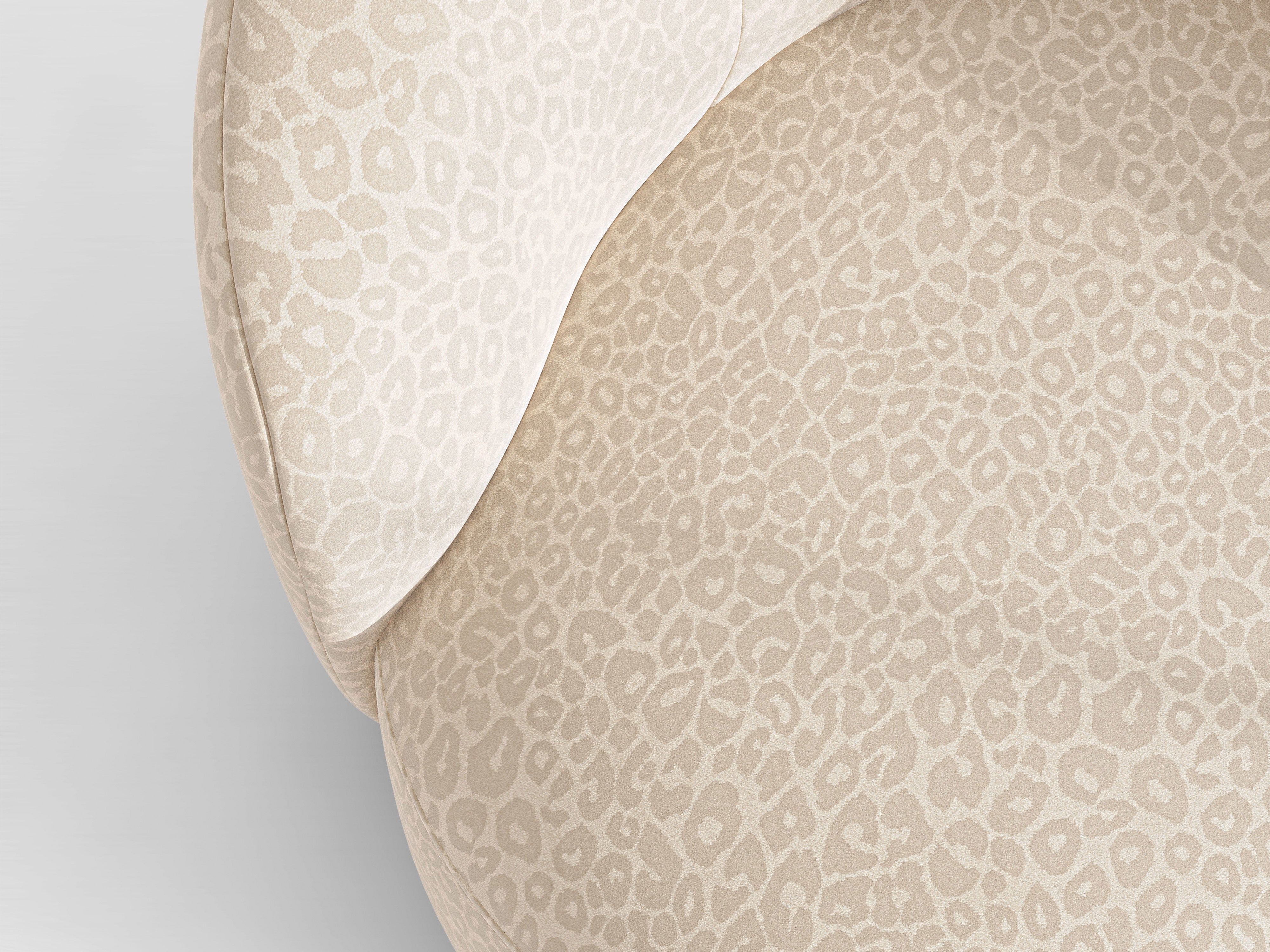 Micadoni drehbarer Sessel Letizia kleine Version Chenille Wild Beige