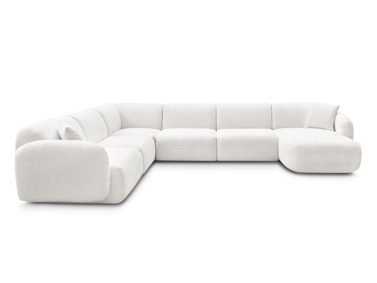 Bobochic Anda Wohnlandschaft Chenille Weiß Ecke links