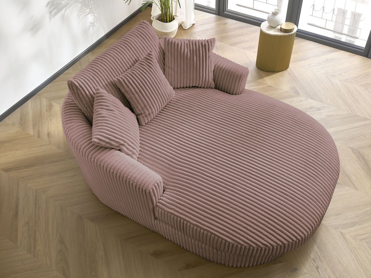 Bobochic Belem Méridienne-Modul Breitcord weich Rosa