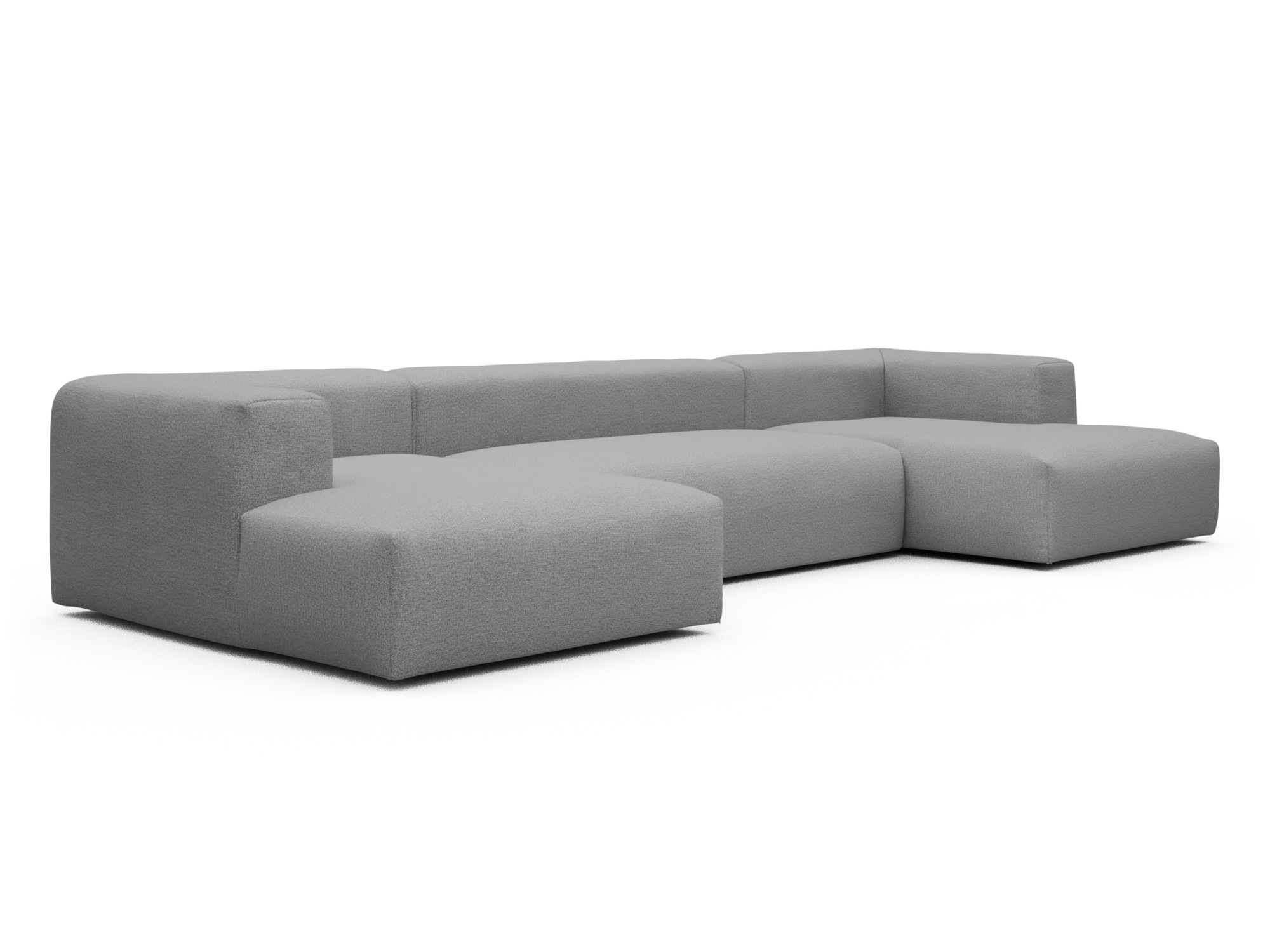 Skandi Home Wohnlandschaft Fred mit 2-Sitzer und Chaiselongue beidseitig Sama-Grey moebelfaktor