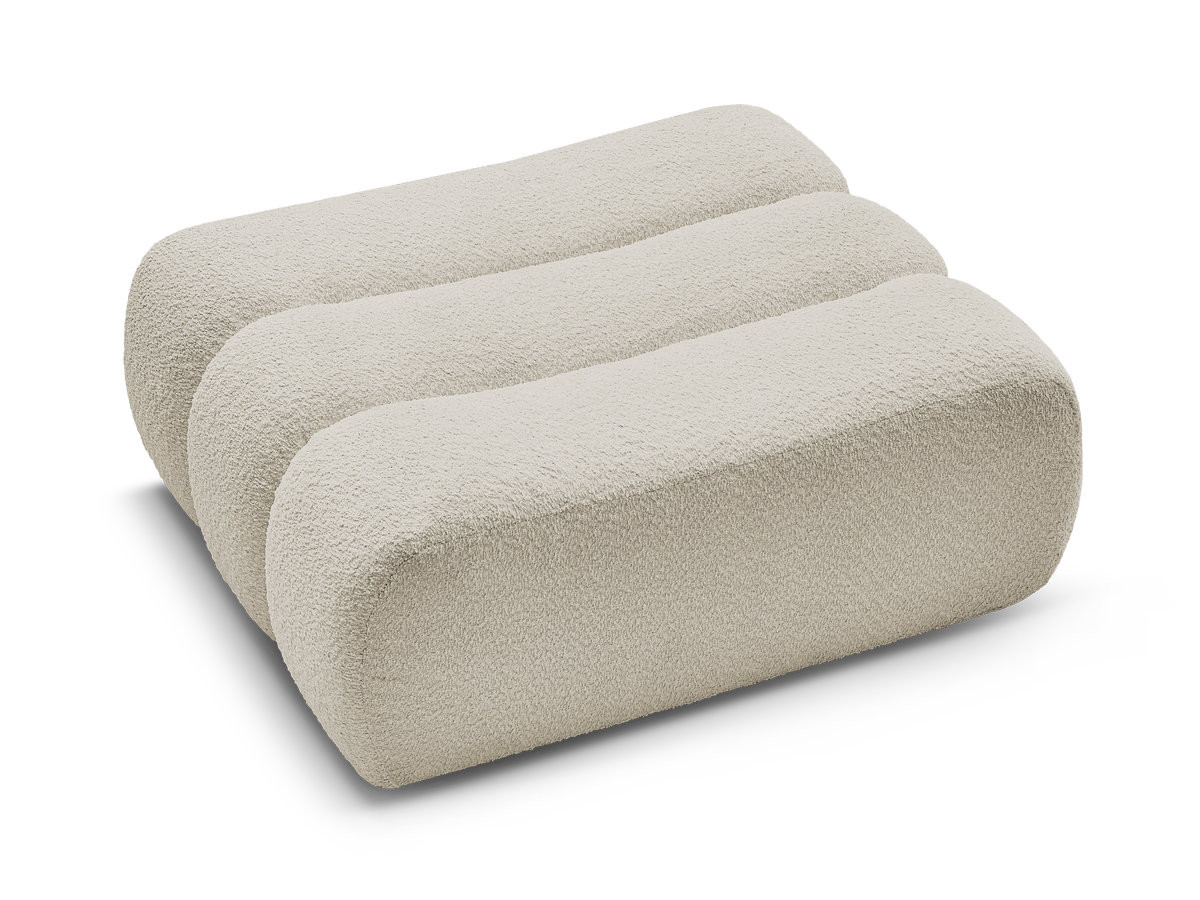 Bobochic Azra Pouf Bouclé-Stoff Beige