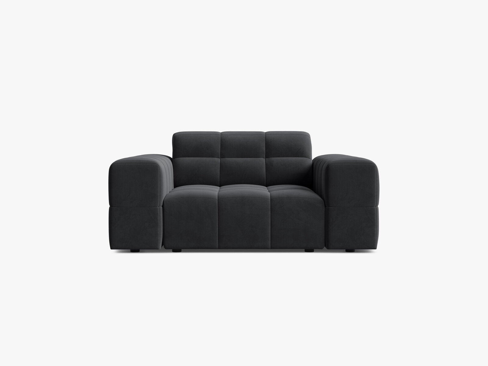 Micadoni Sessel Jennifer 1-Sitzer Samt Bluvel Grau
