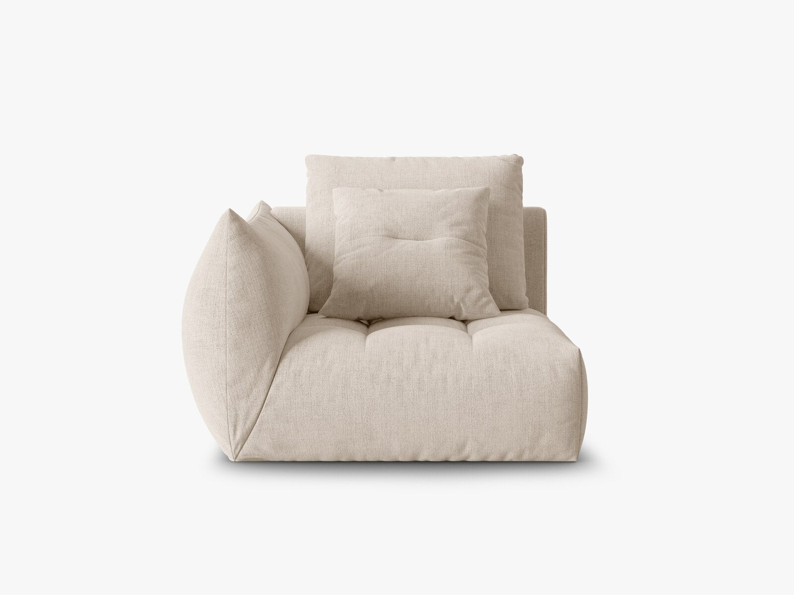 Micadoni Eckmodul Bloom Strukturierter Stoff Wind Helles Beige Links