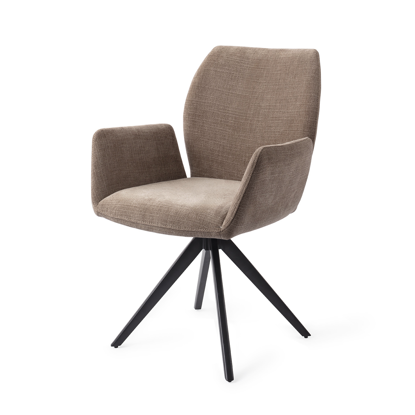 Jesper Home Esszimmerstuhl Misaki Mocha Mist Turn Schwarz