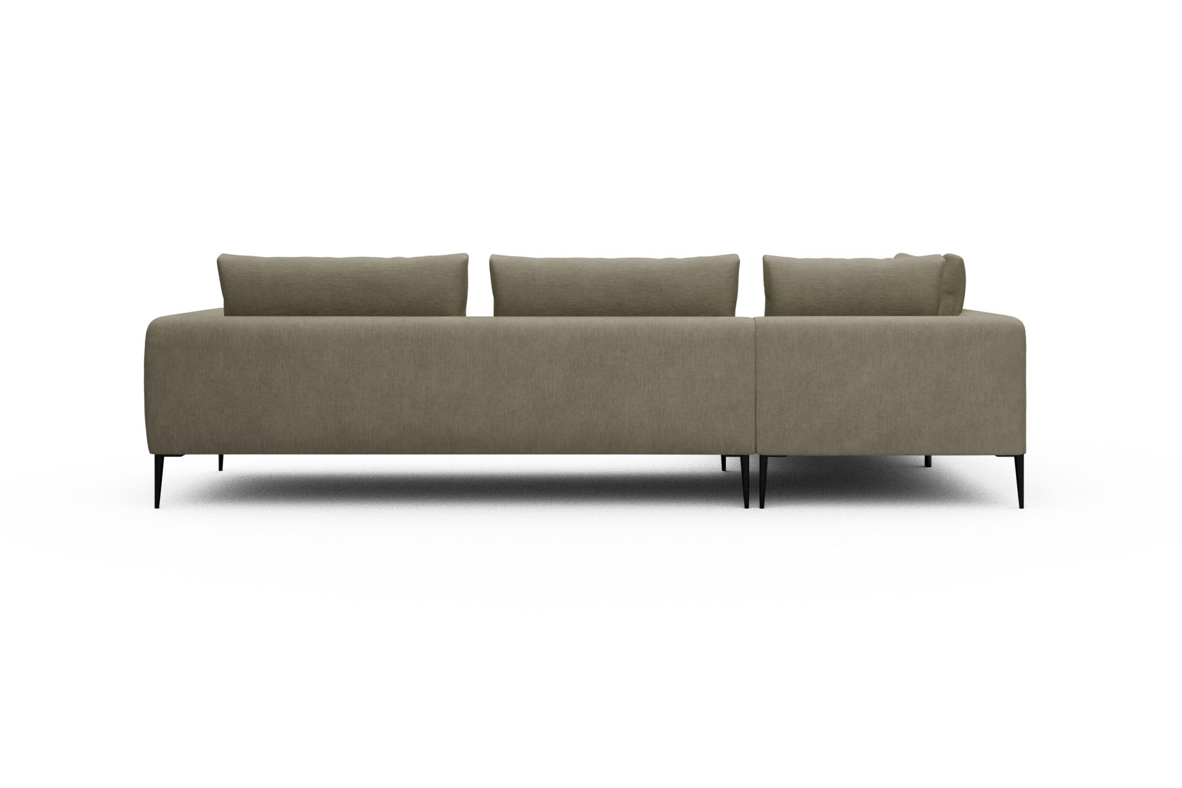 Ecksofa Paul Relax-Ecke rechts mit 3-Sitzer Vivus-Dusty-Sand