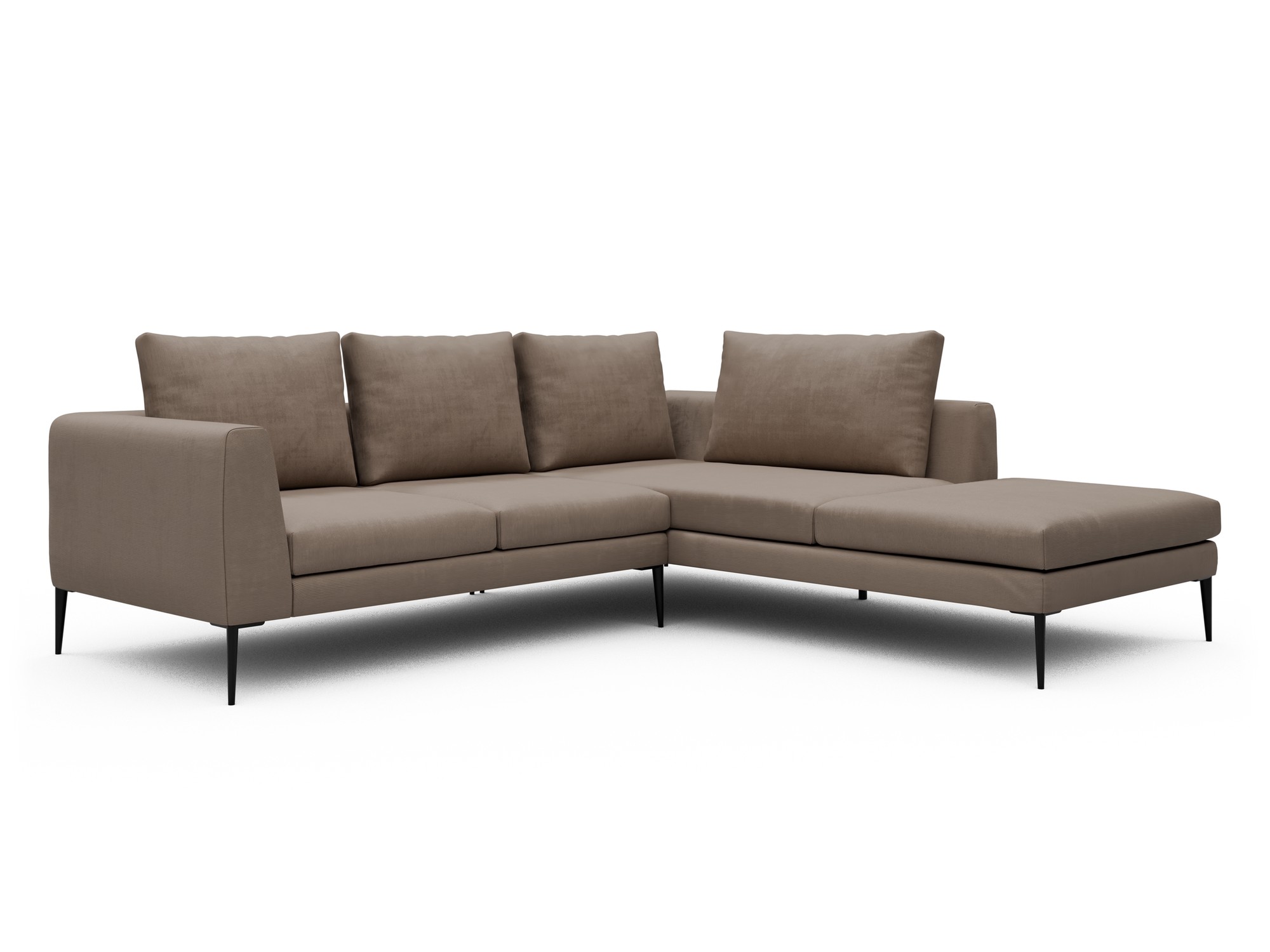 Skandi Home Ecksofa Paul Relax-Ecke rechts mit 2-Sitzer Cordufine-Biege moebelfaktor