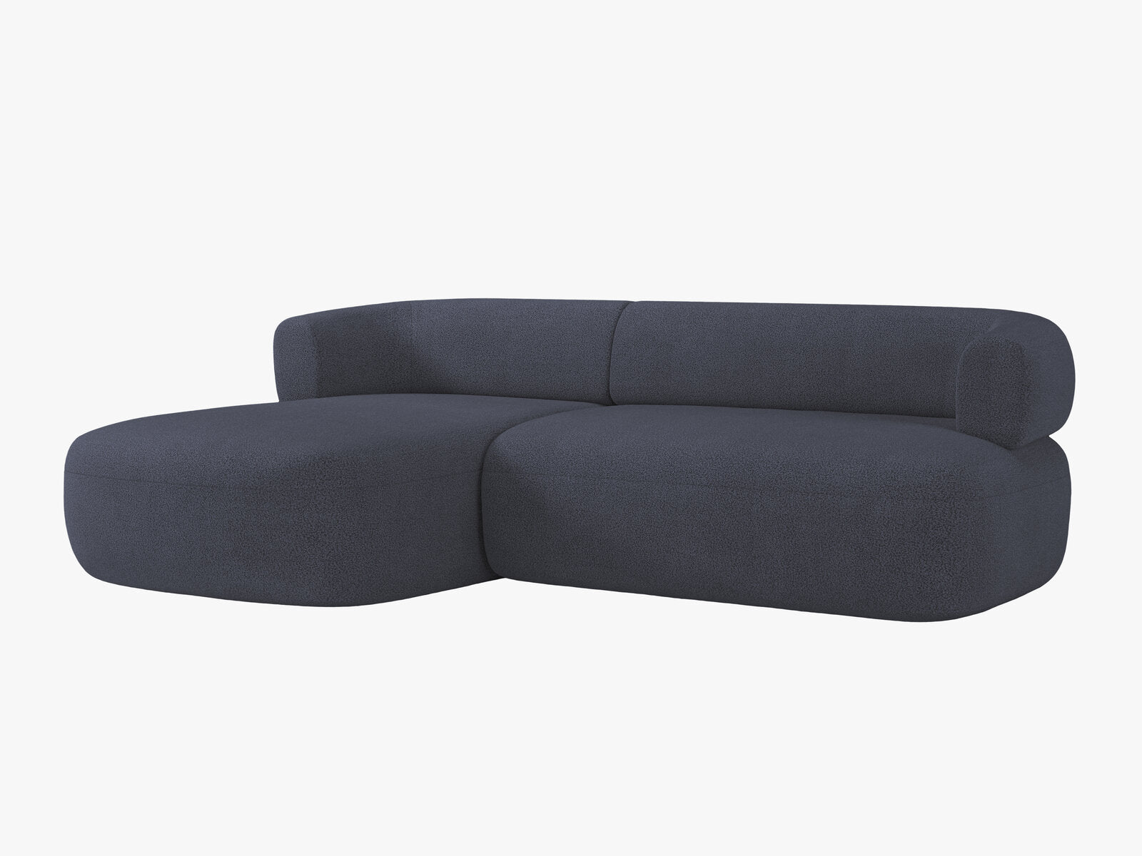 Micadoni 5-Sitzer Ecksofa Jenny Links Boucle Now or Never Dunkelblau