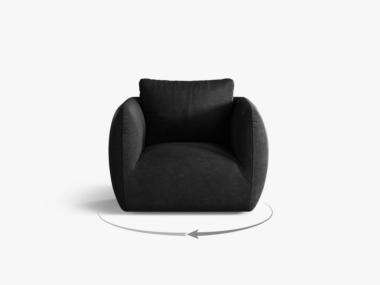 Micadoni Sessel Iga Strukturierter Stoff Wind Schwarz