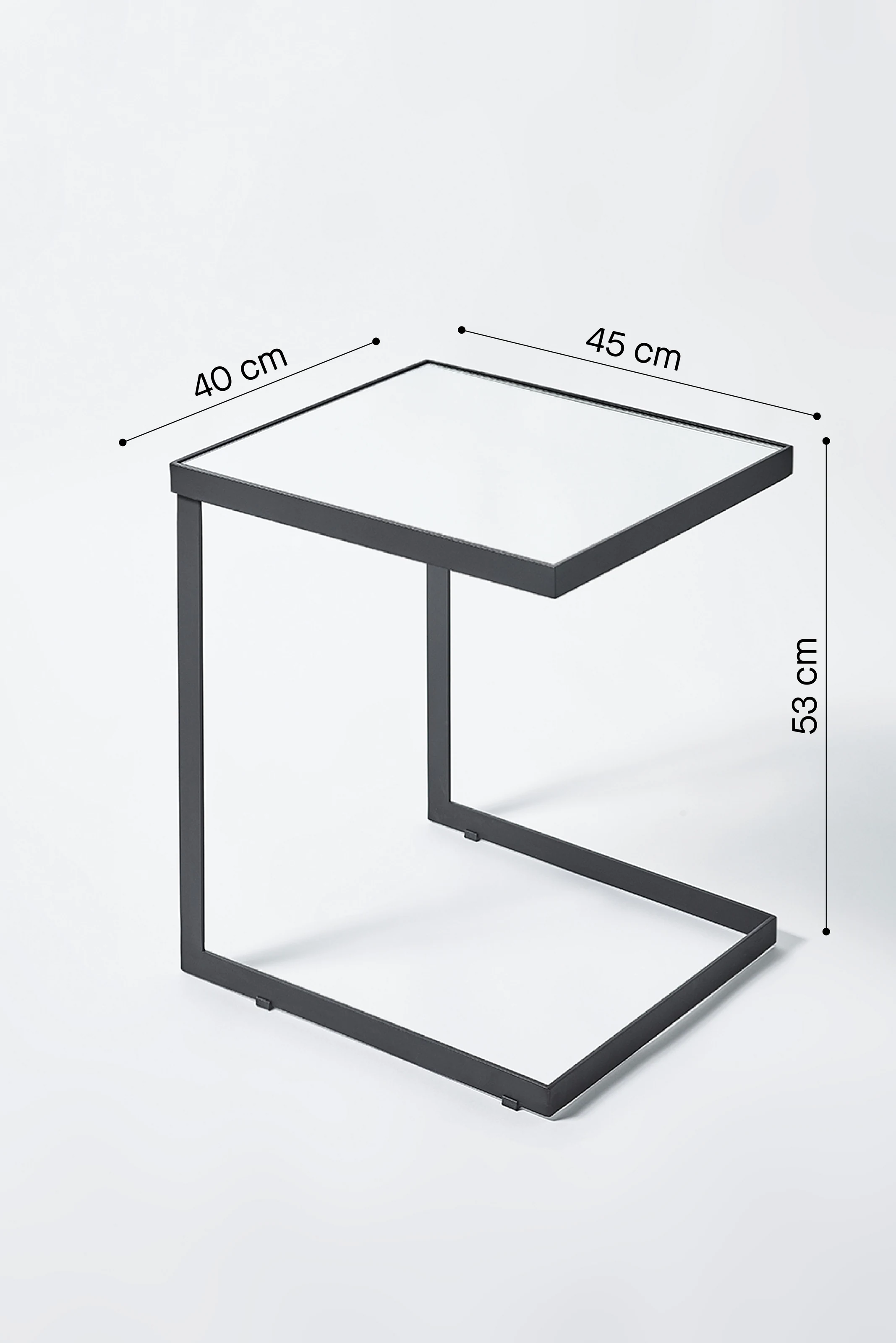deKnudt Tablo Black Side Table – Maßzeichnung 9