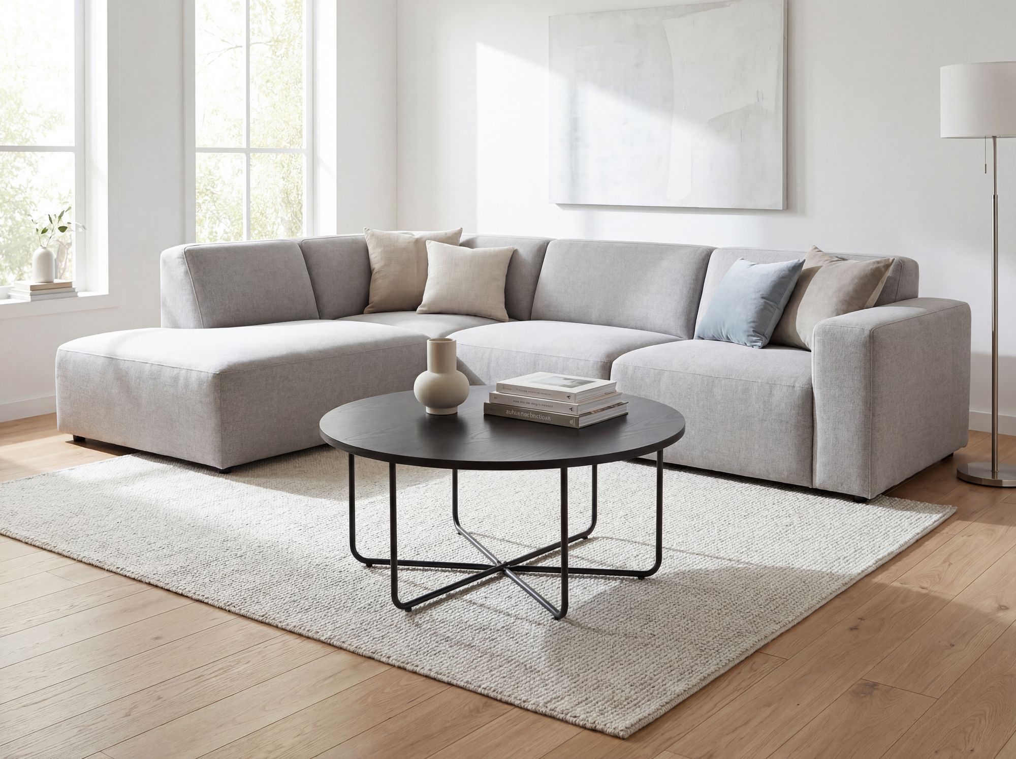 Couchtisch Straume Schwarz Ø 80 cm