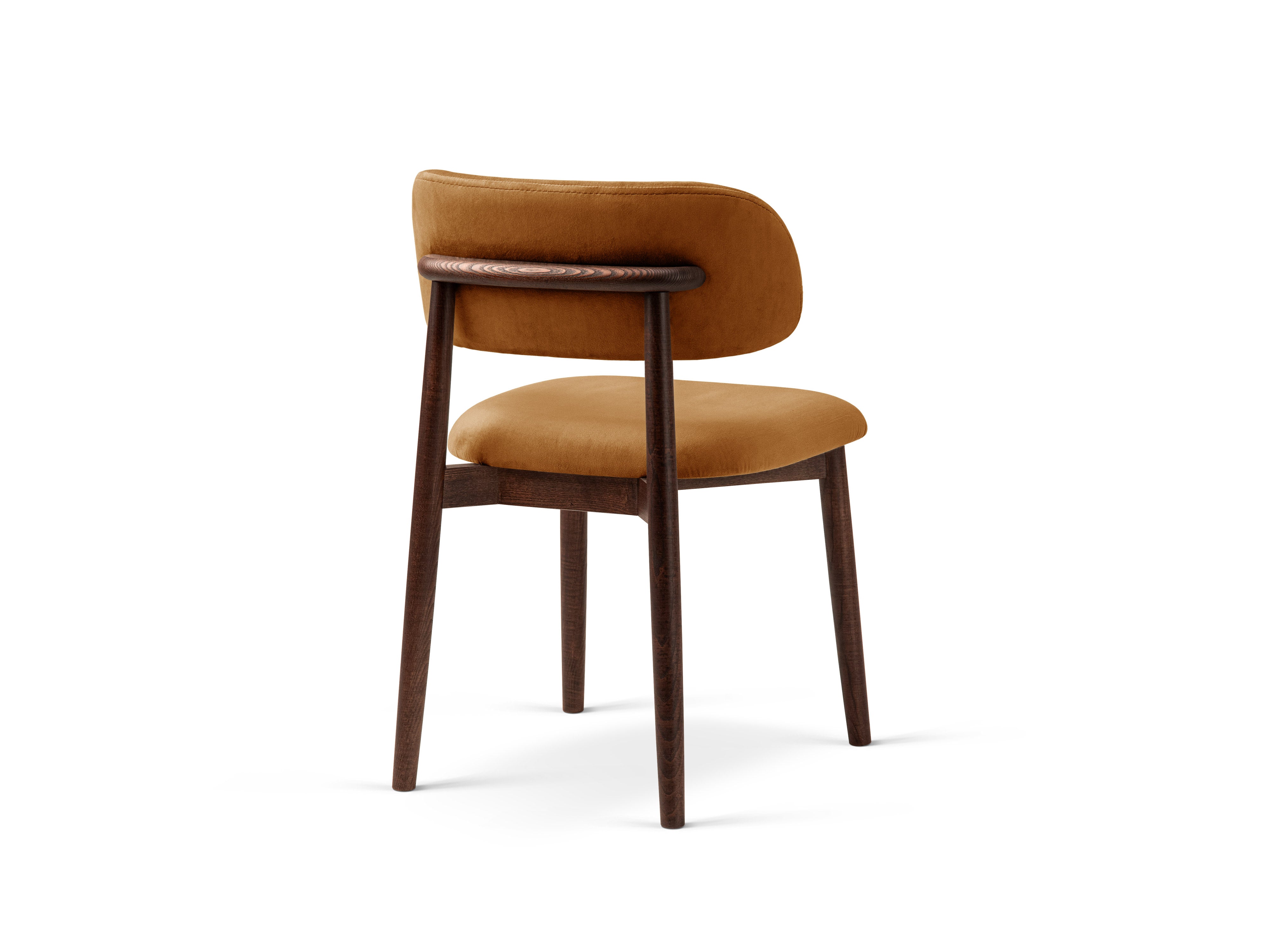 Micadoni Stuhl Evan Samt Magic Velvet Kamel Nussbaum